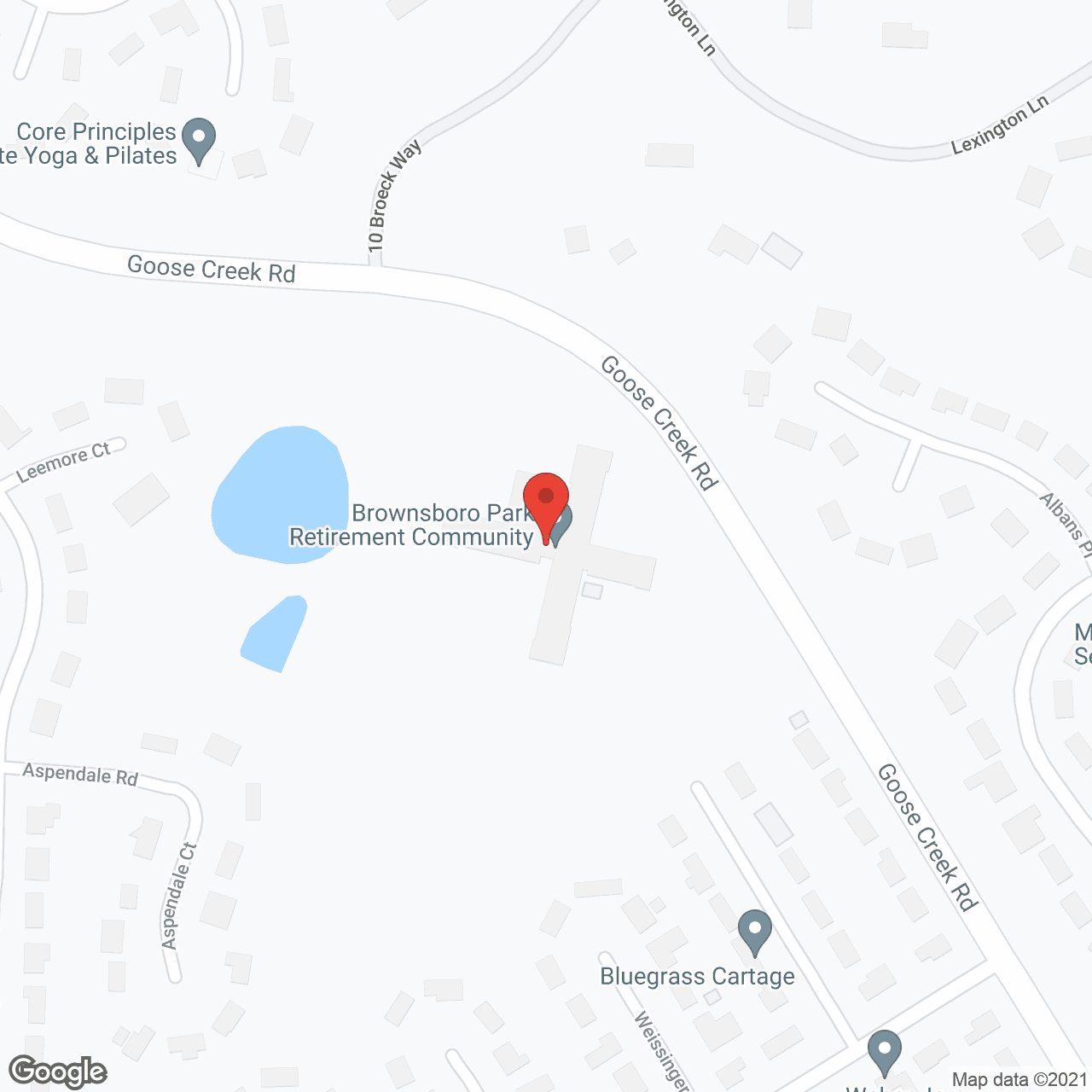 Brownsboro Park Retirement Community in google map