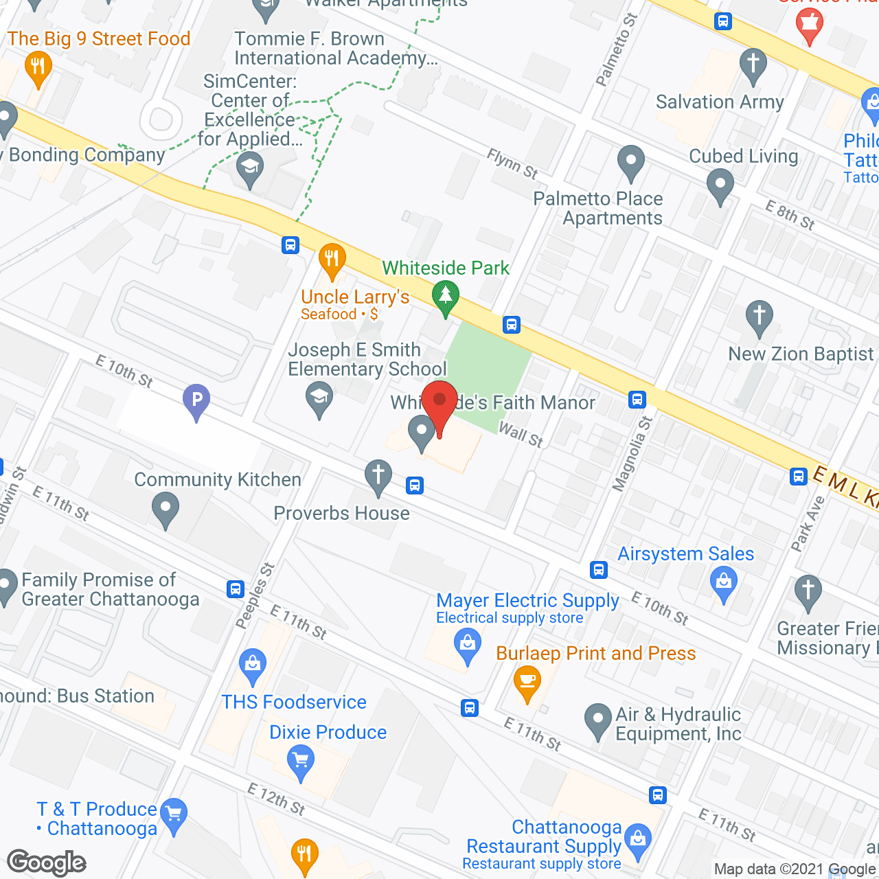 Whiteside's Faith Manor in google map