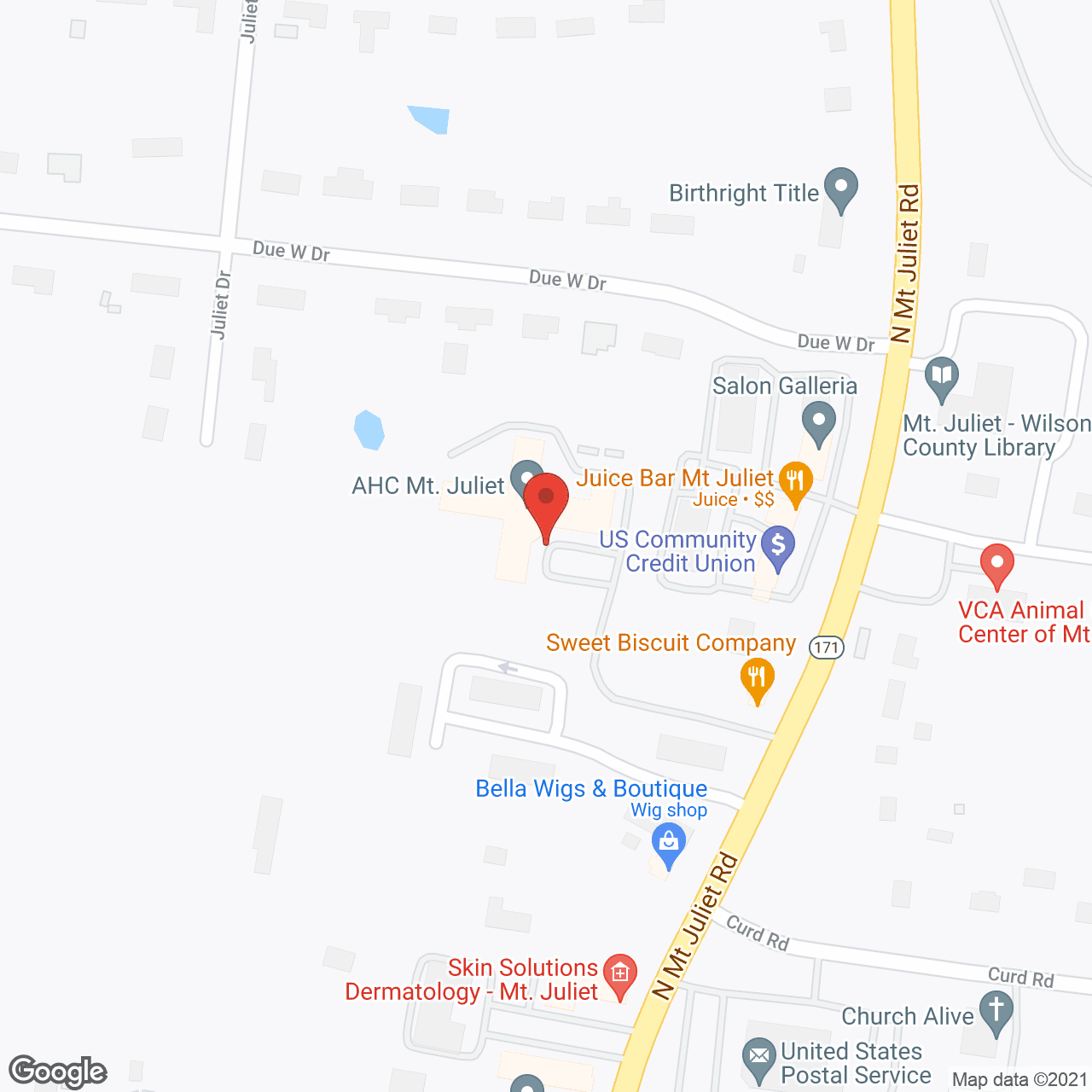Mt. Juliet Health Care Center in google map