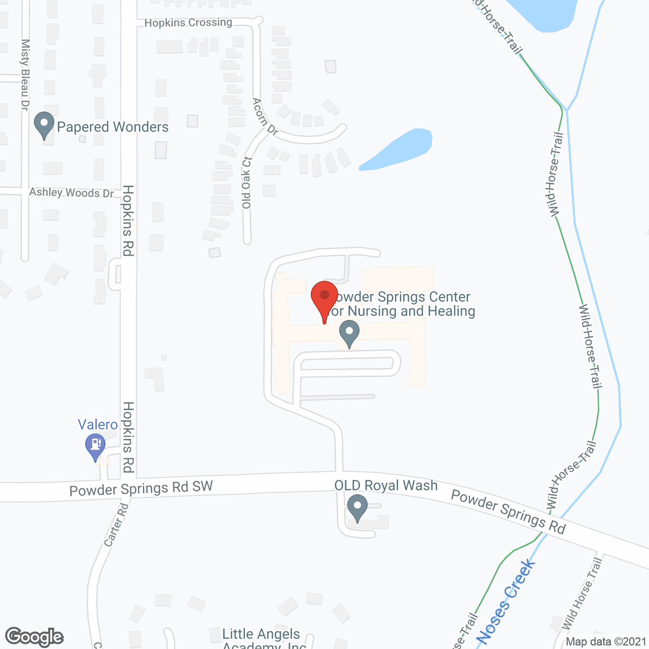 Powder Springs Center for Nursing and Healing in google map