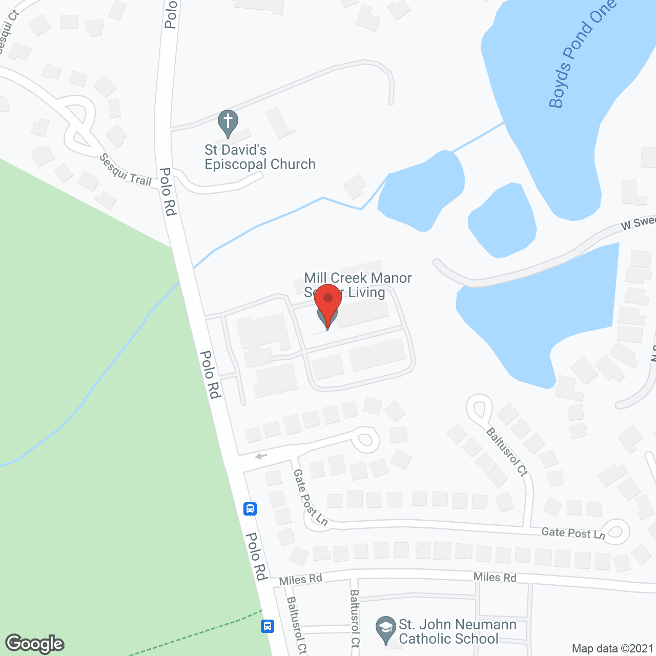 Mill Creek Manor in google map