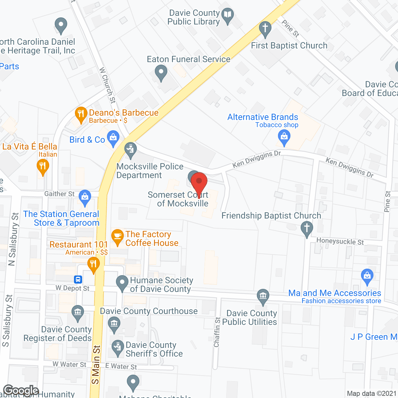 Somerset Court of Mocksville in google map