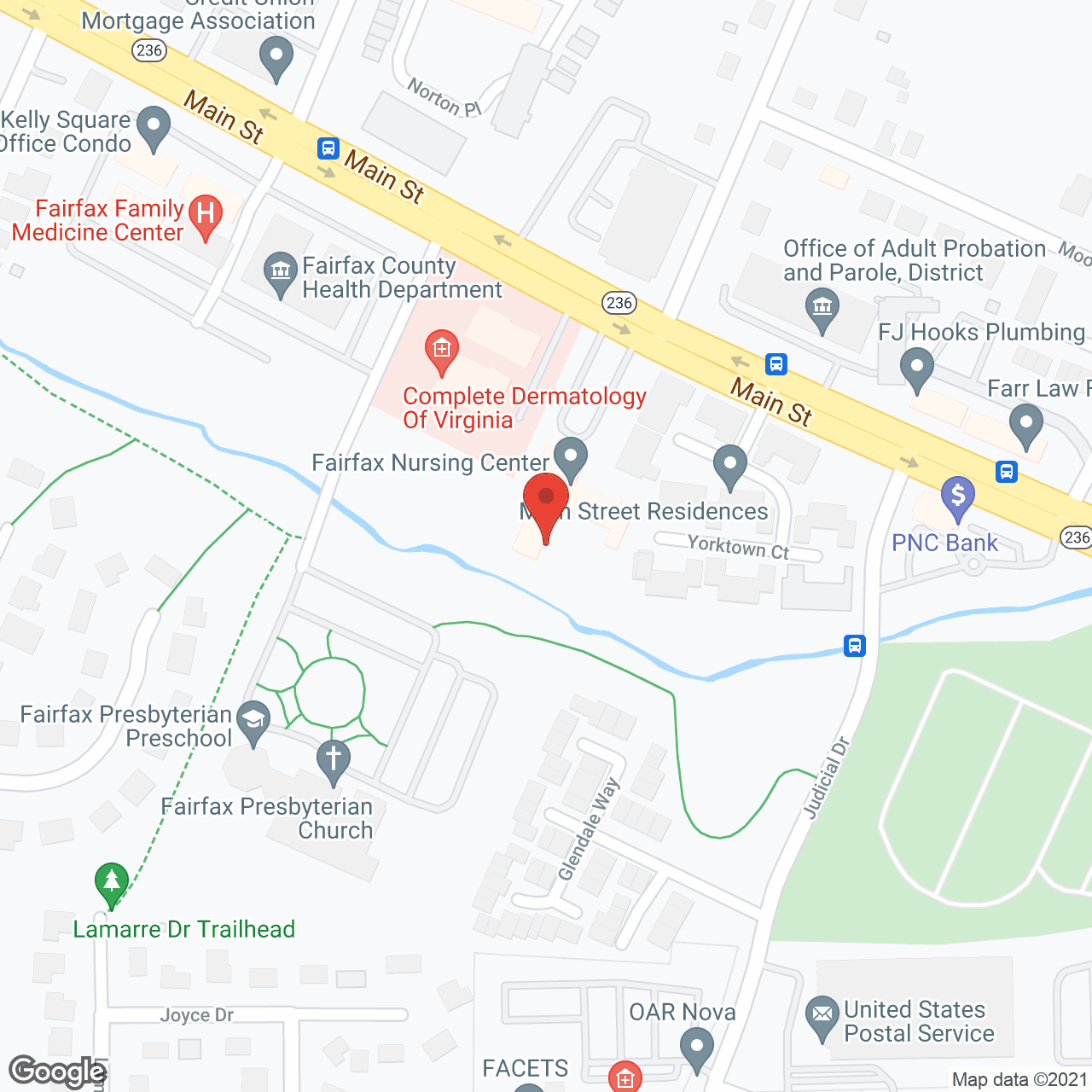 Fairfax Rehabilitation and Nursing Center in google map