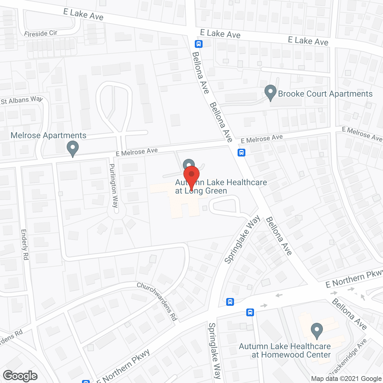 Long Green Center in google map