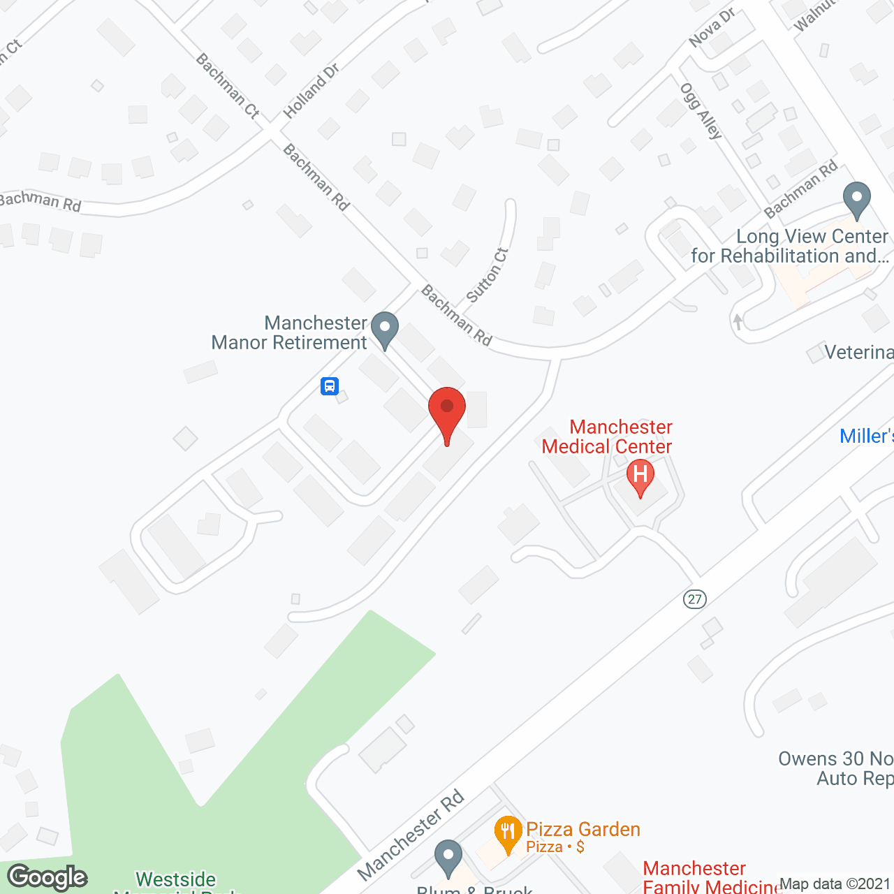 Manchester Manor Retirement Co in google map