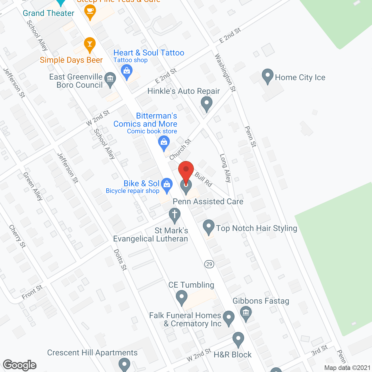Penn Assisted Care in google map