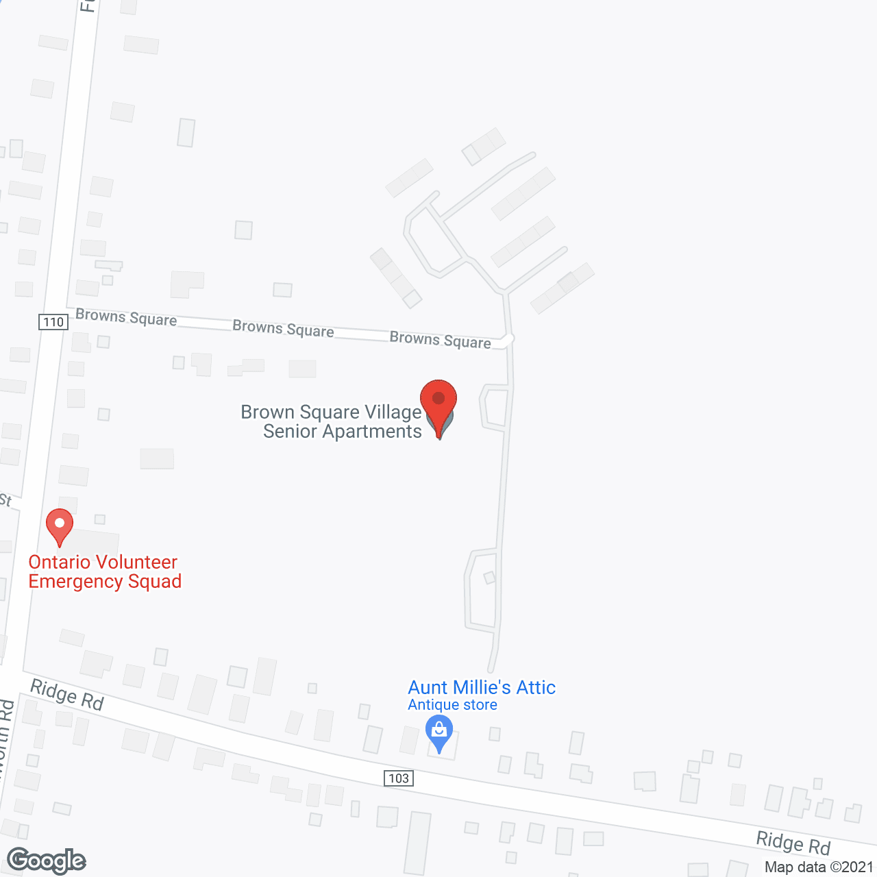 Brown Square Village in google map