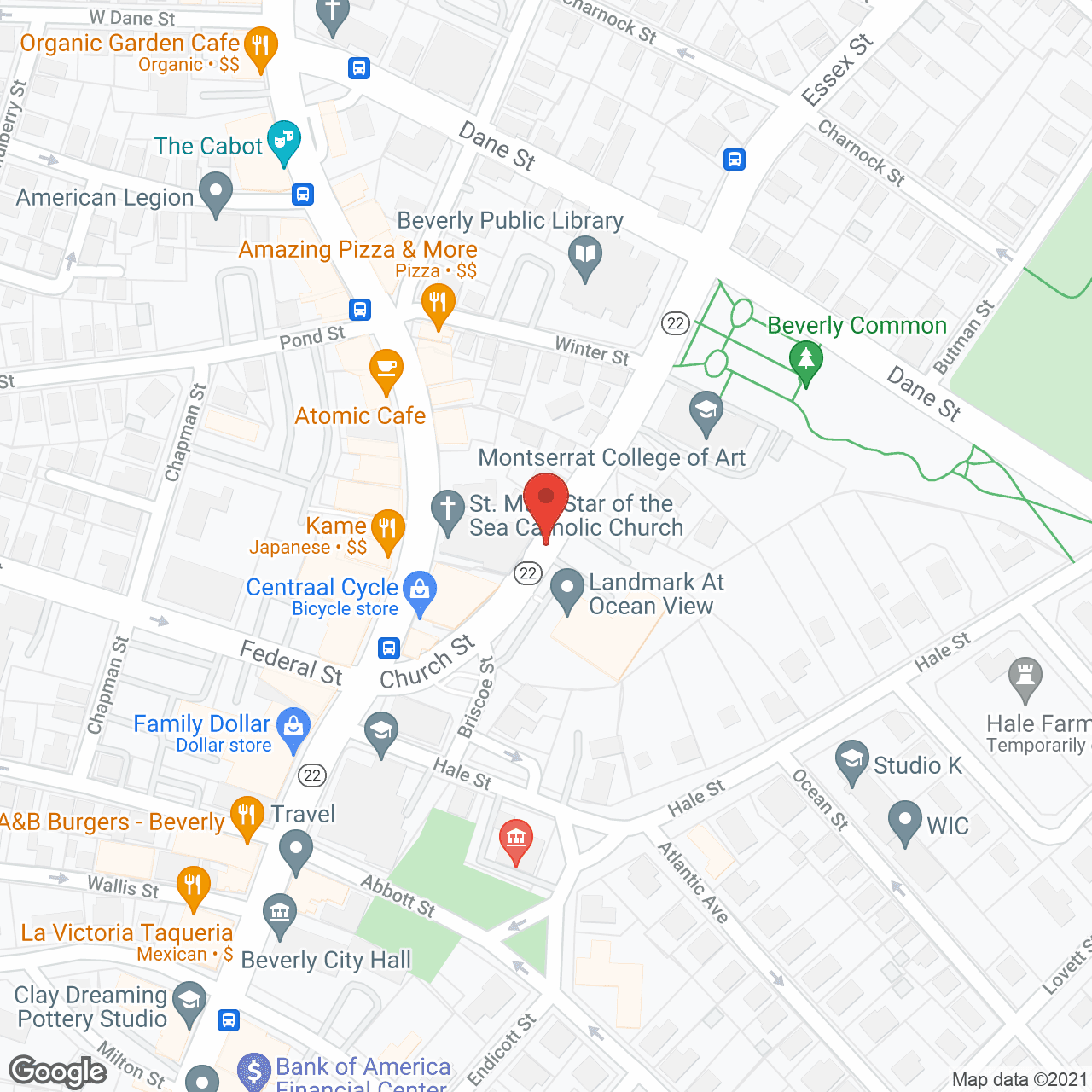 The Current Beverly in google map