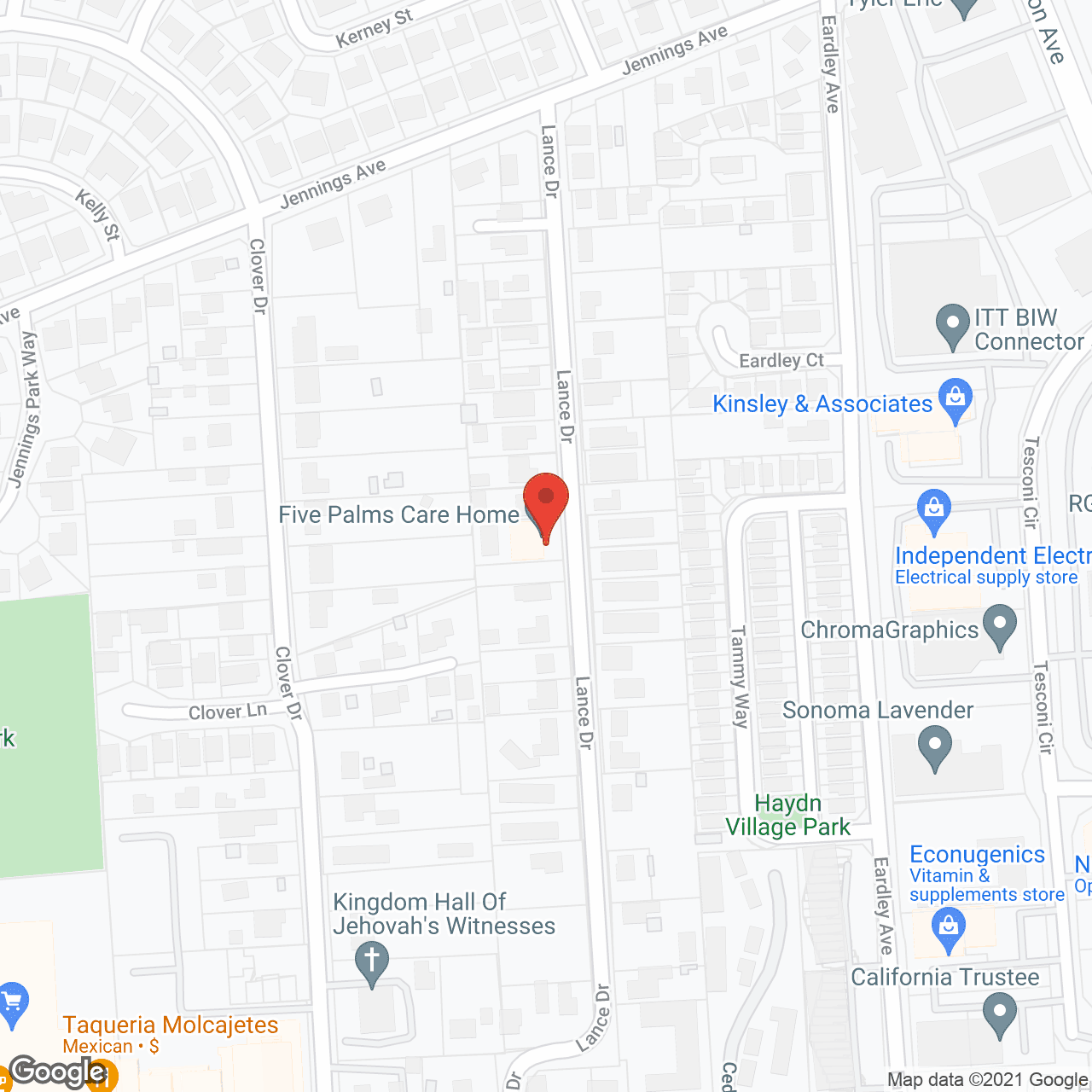 Five Palms Care Home in google map