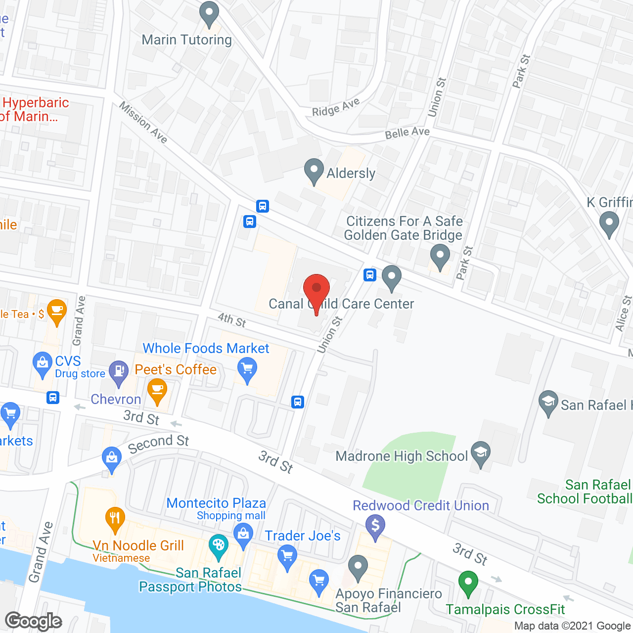 San Rafael Commons in google map