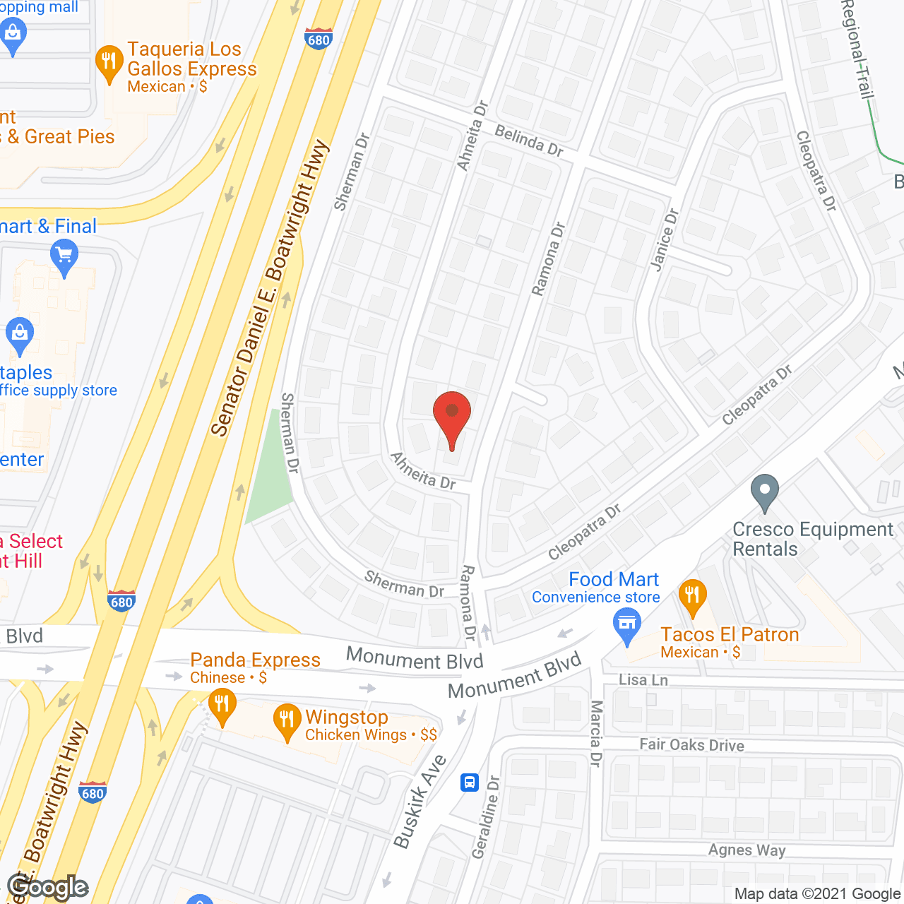 Ramona Care Home in google map