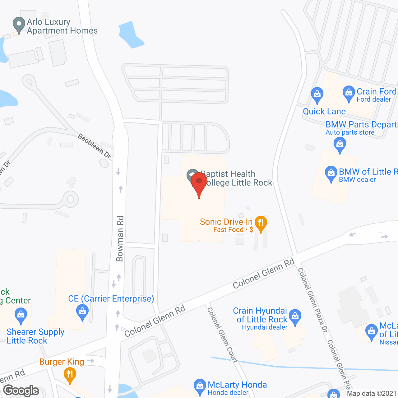 Baptist Hospice in google map