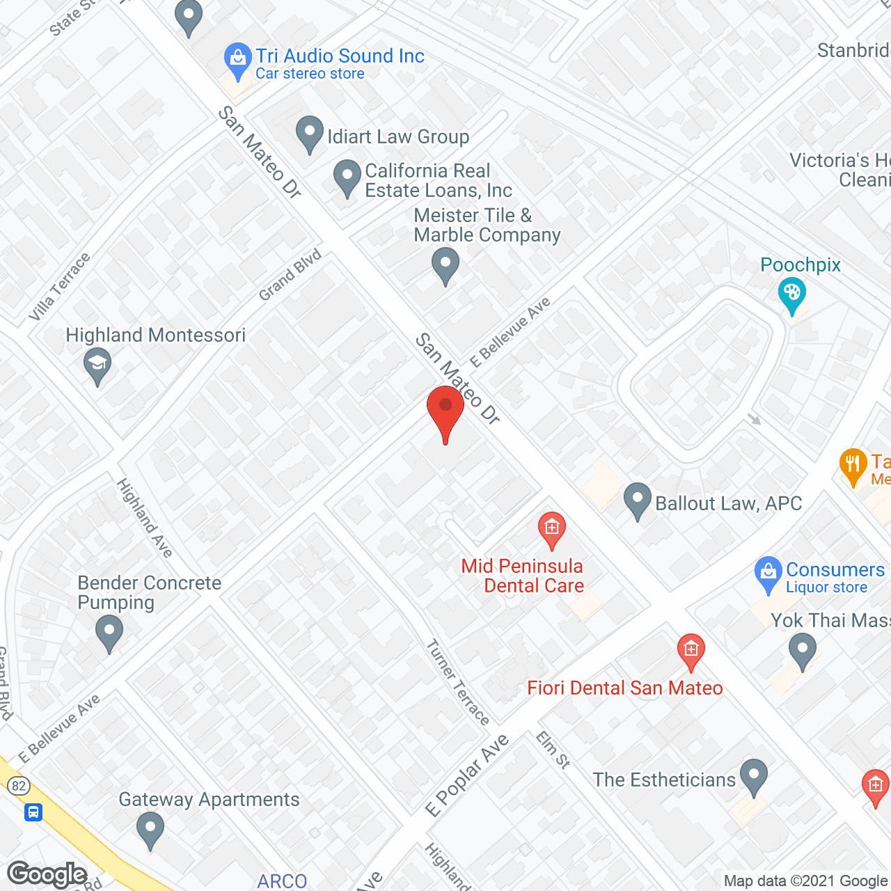 San Mateo Convalescent Hospital in google map