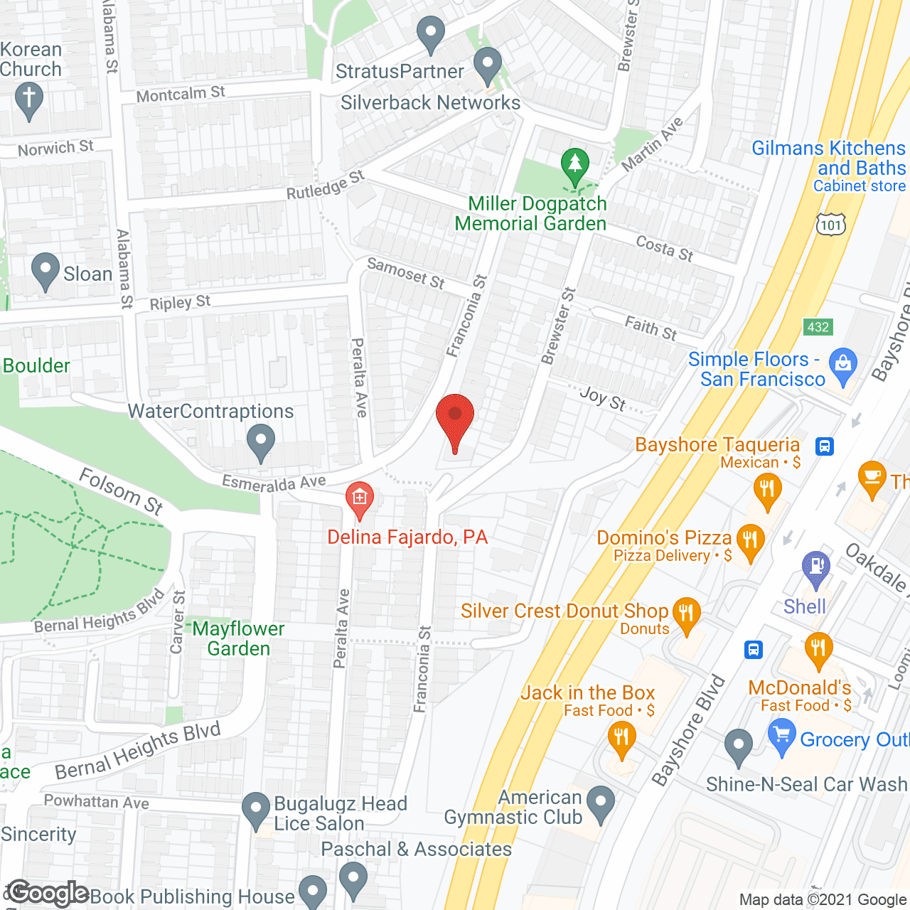 Bernal Heights Retirement Home in google map