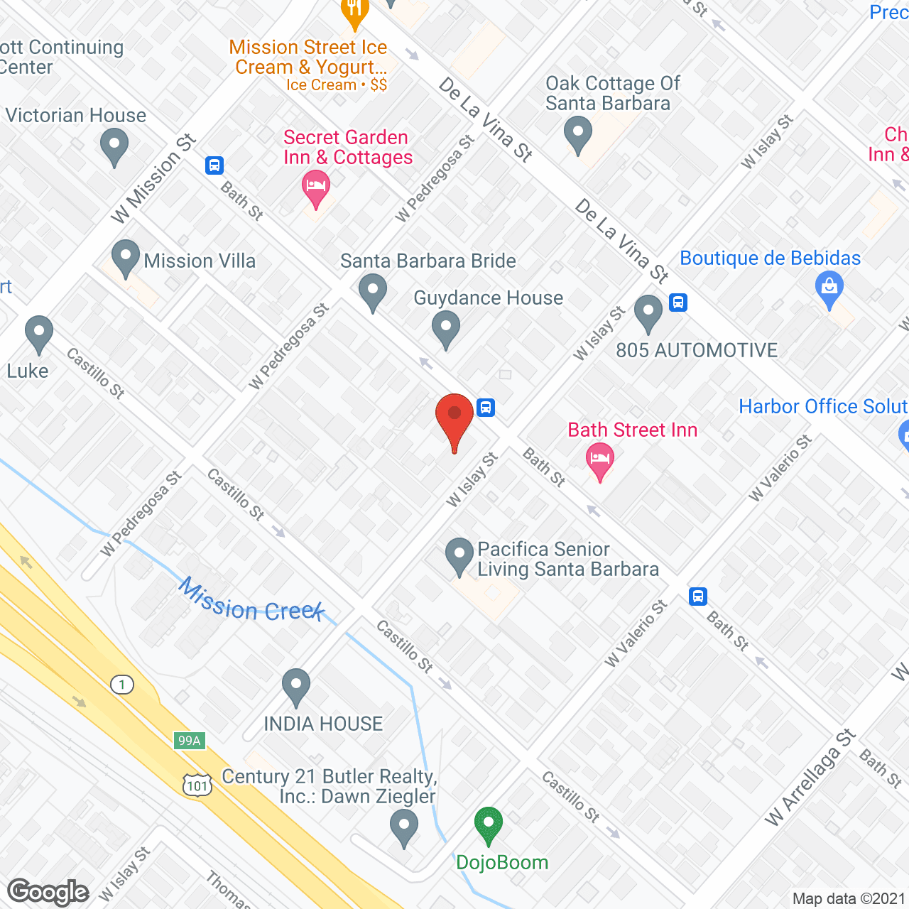 At Home in Santa Barbara in google map