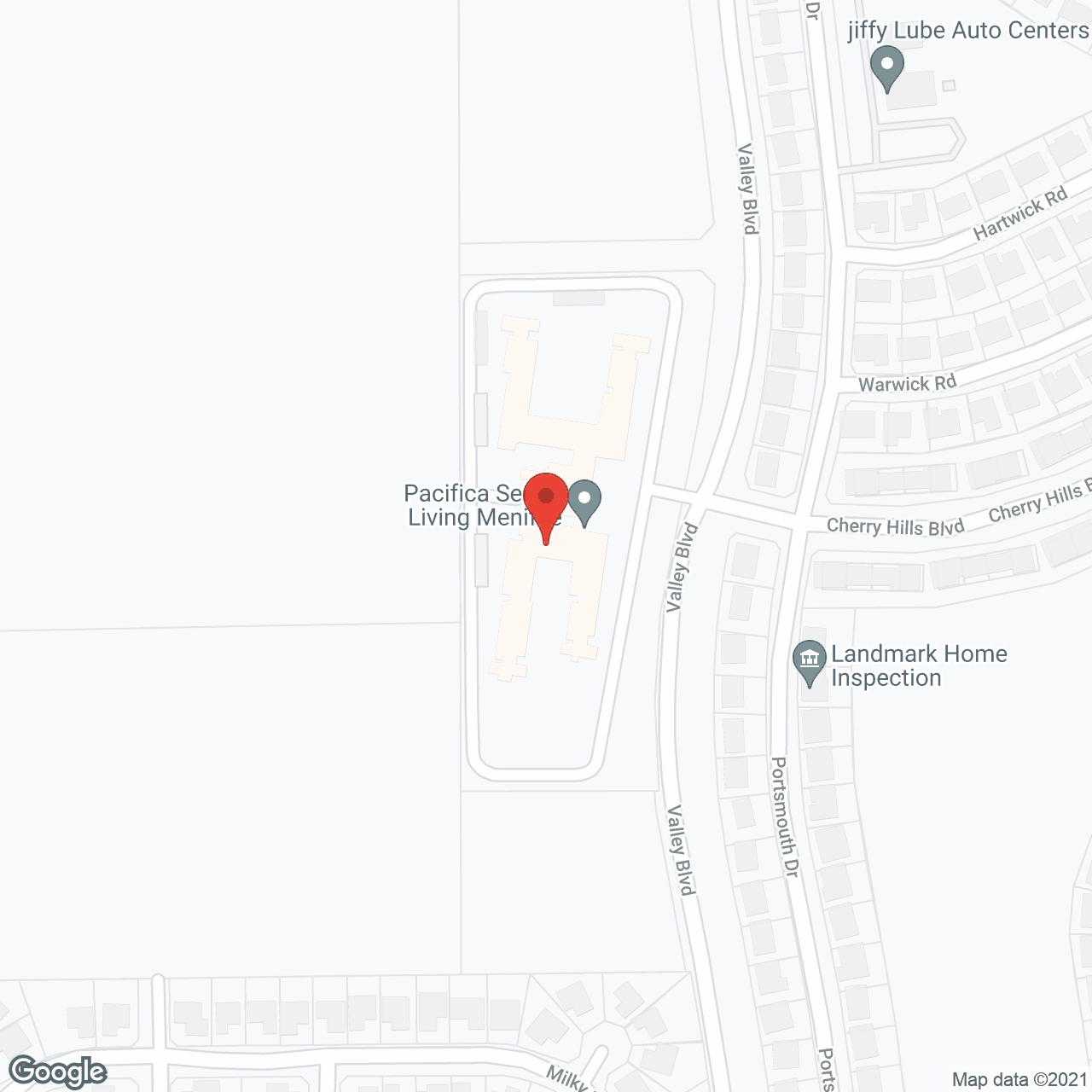 Pacifica Senior Living Menifee in google map