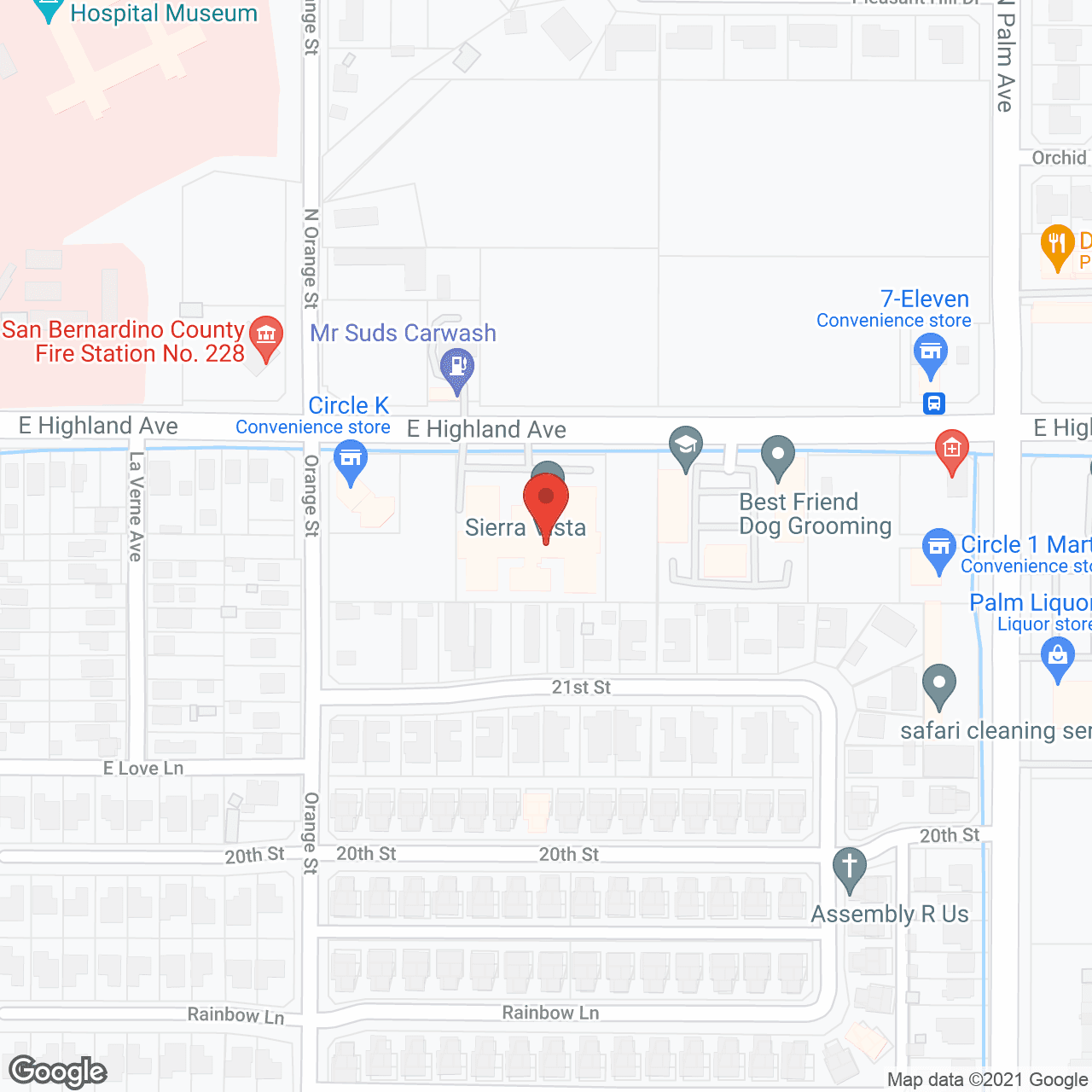 Sierra Vista in google map