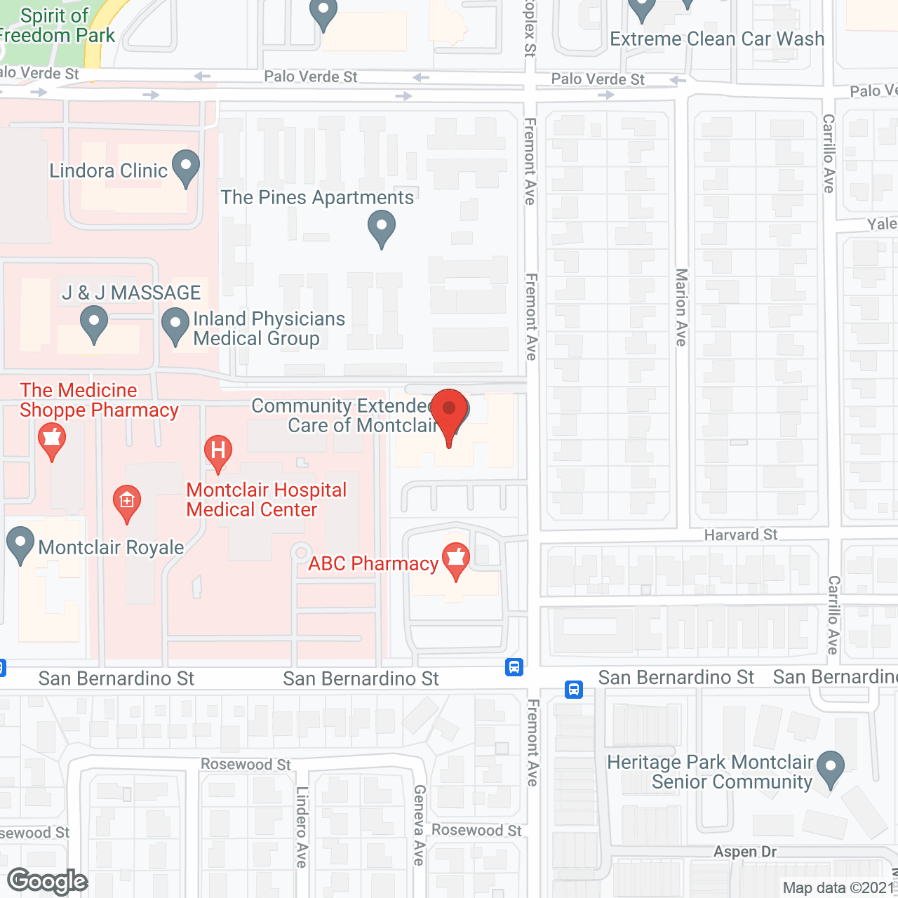 Community Extended Care of Montclair in google map