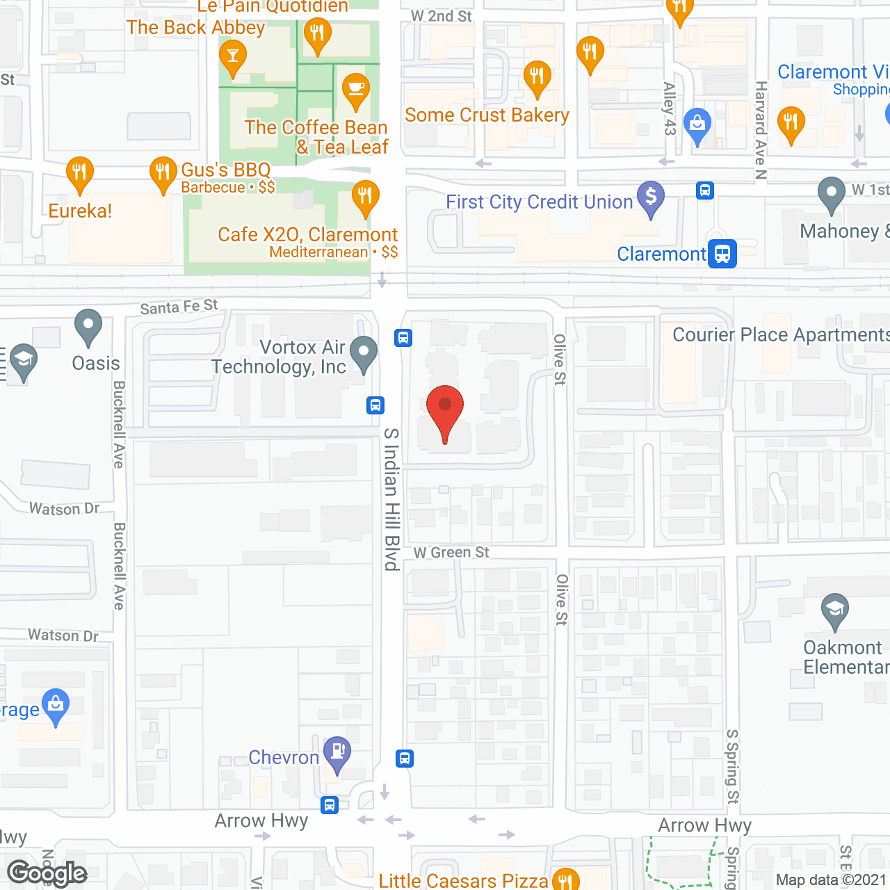 Claremont Villas in google map