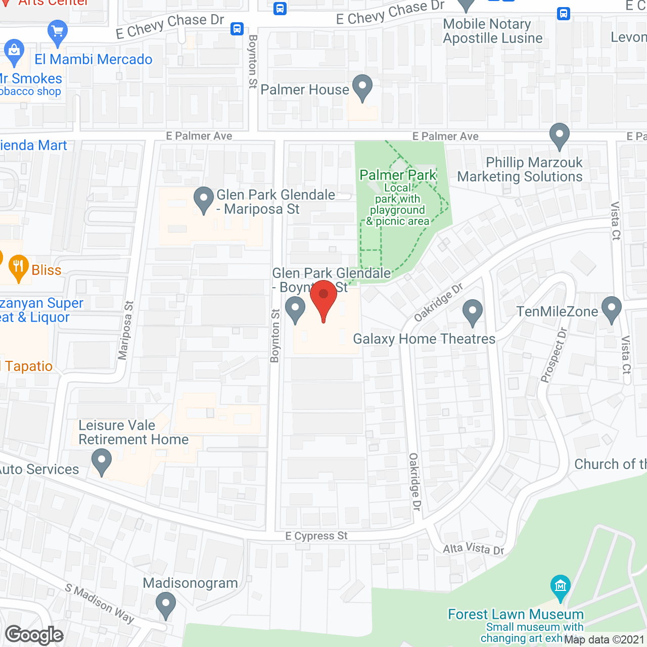 Glen Park at Glendale - Boynton St in google map