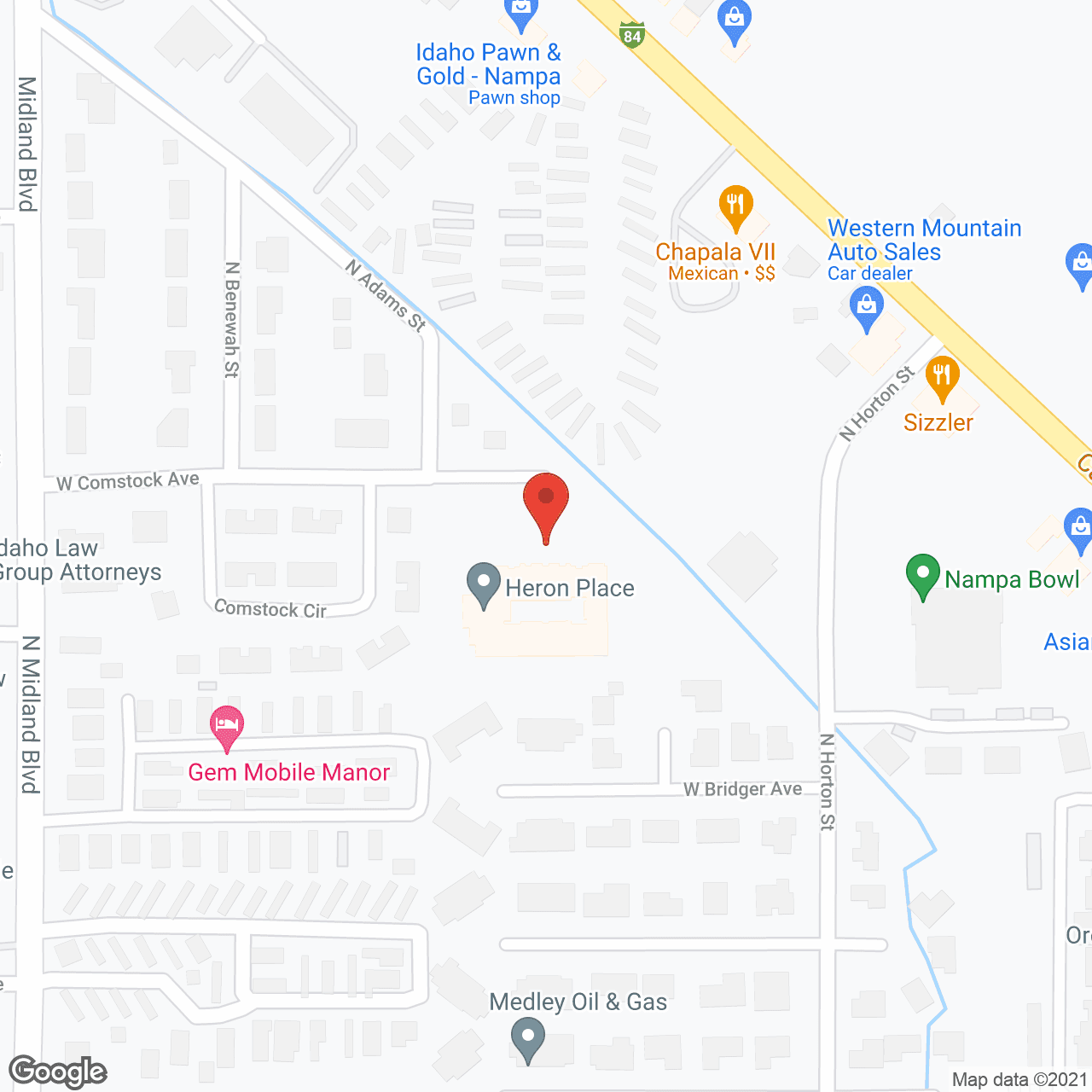 Avista Nampa in google map