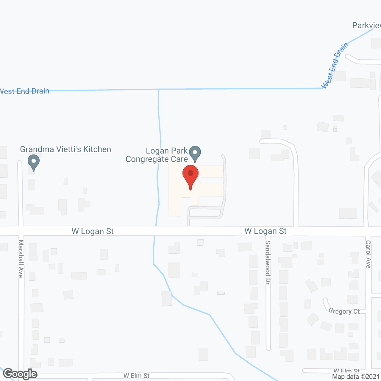 Logan Park Congregate Care in google map