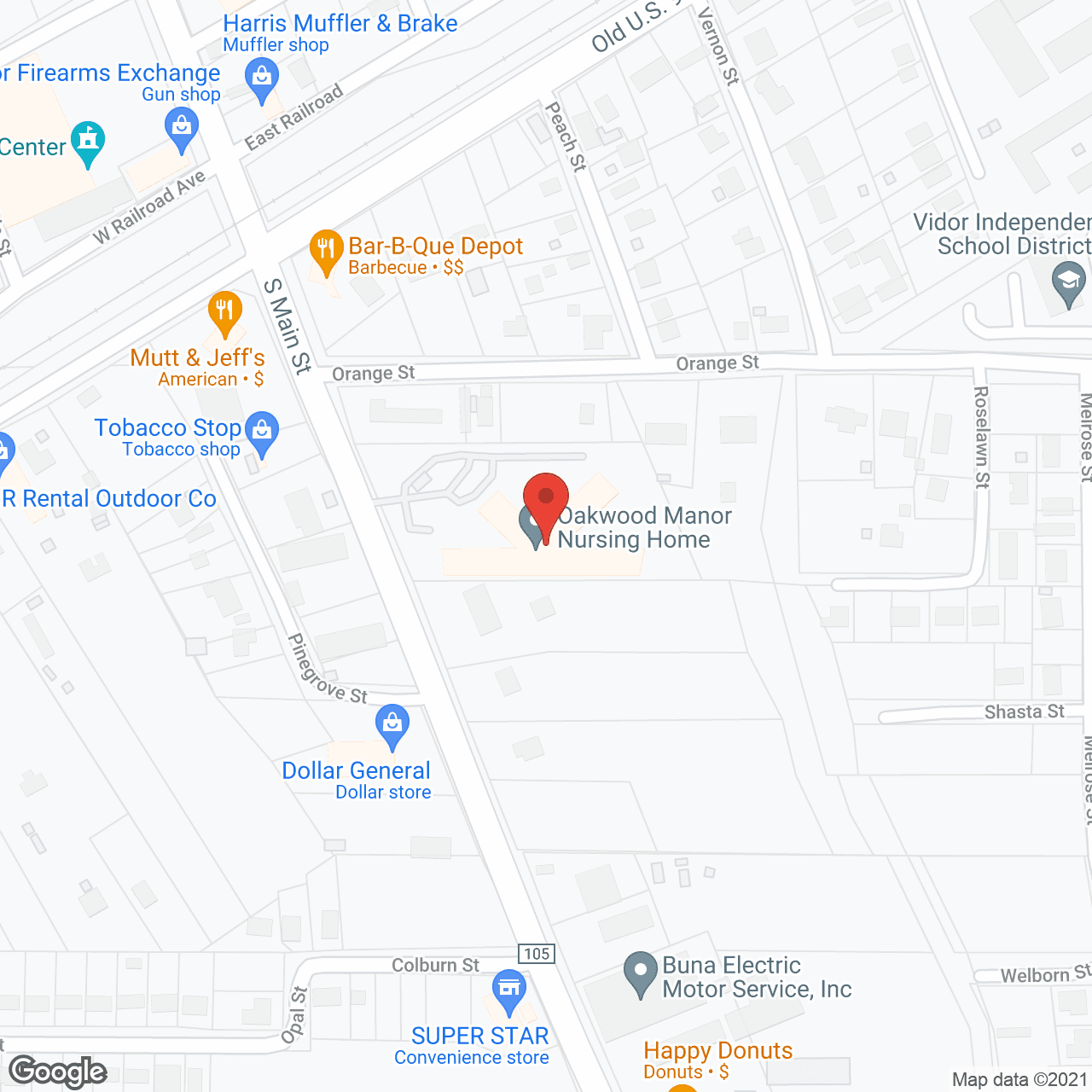 Oakwood Manor in google map