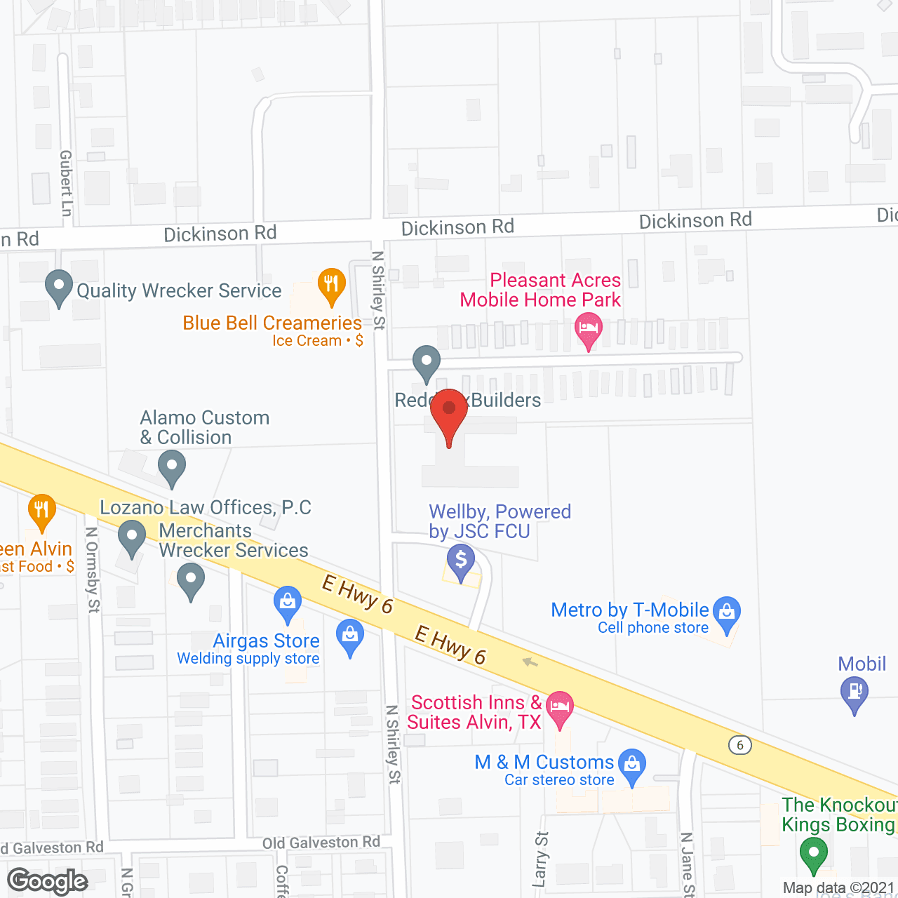 Alvin Healthcare Center in google map