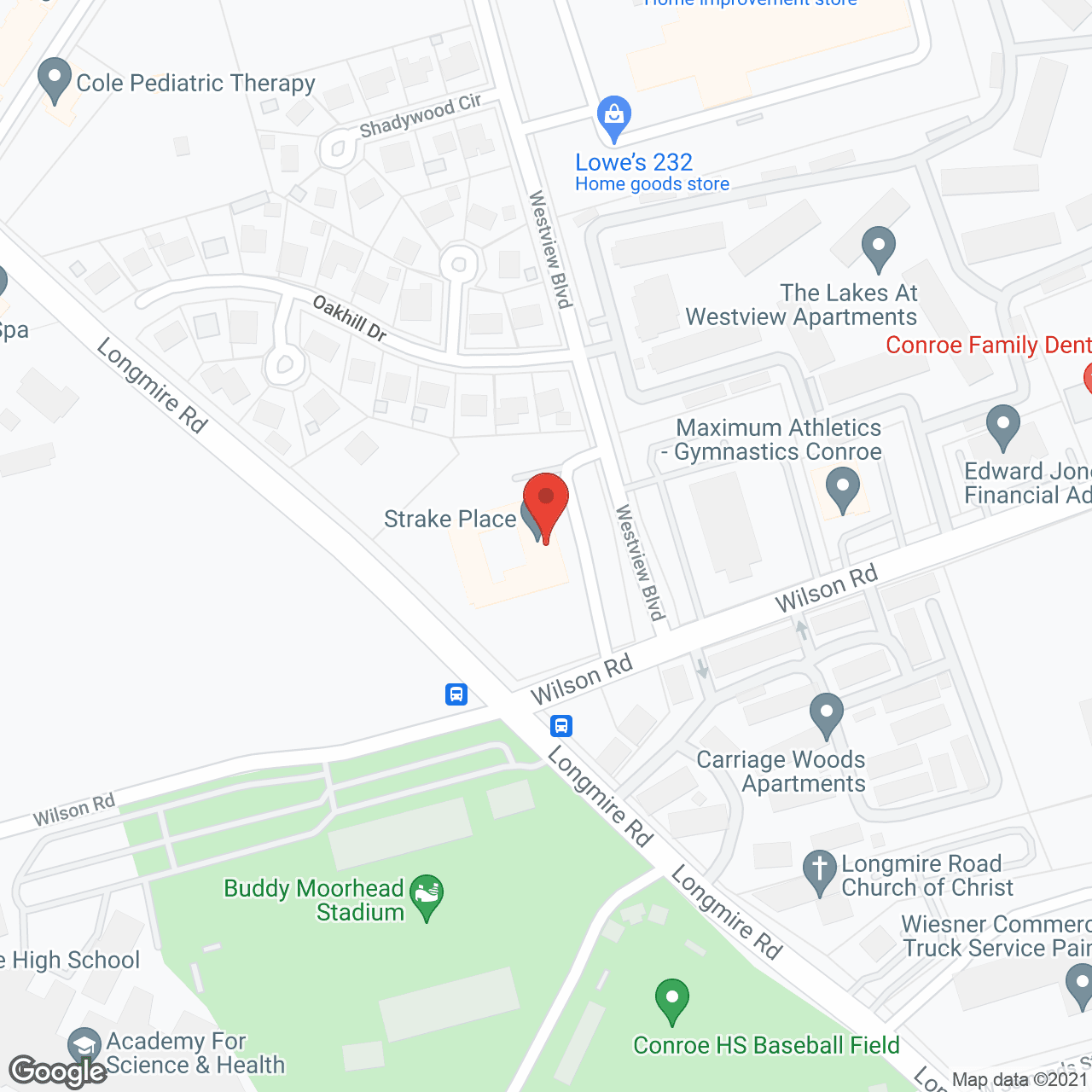 Strake Court in google map