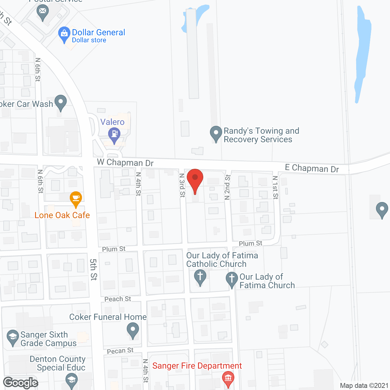 The Sanger House Assisted Living in google map