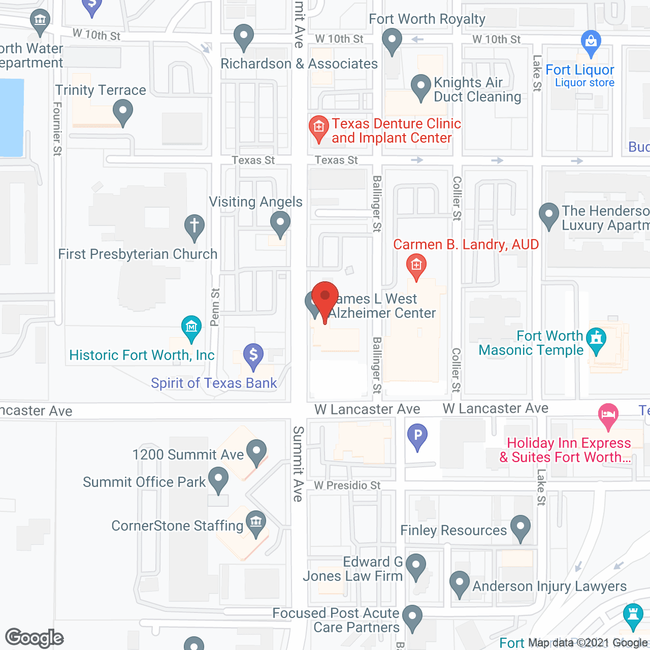 James L West Alzheimer's Center in google map