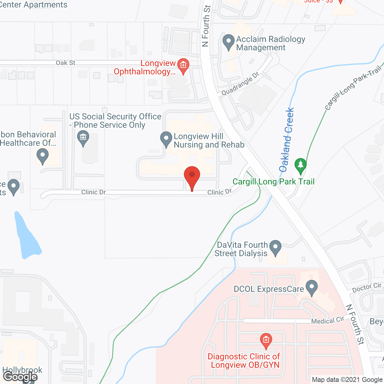 Clairmont Longview in google map