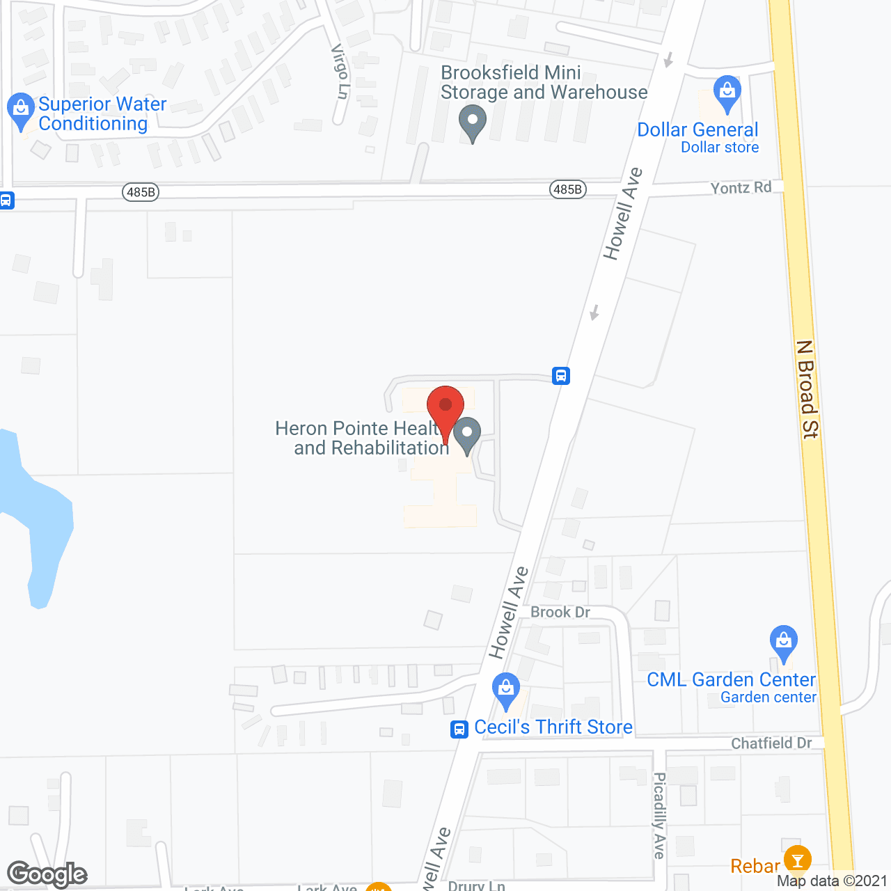 Eastbrooke Health Care Ctr in google map