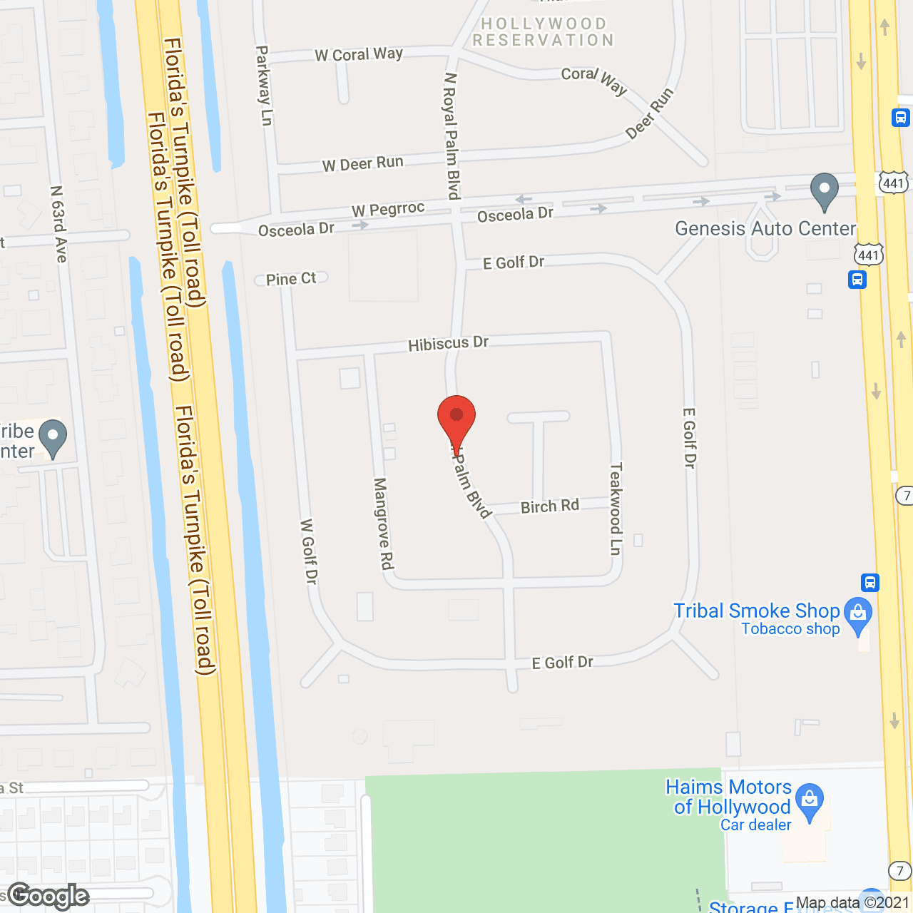 Imperial Palms in google map