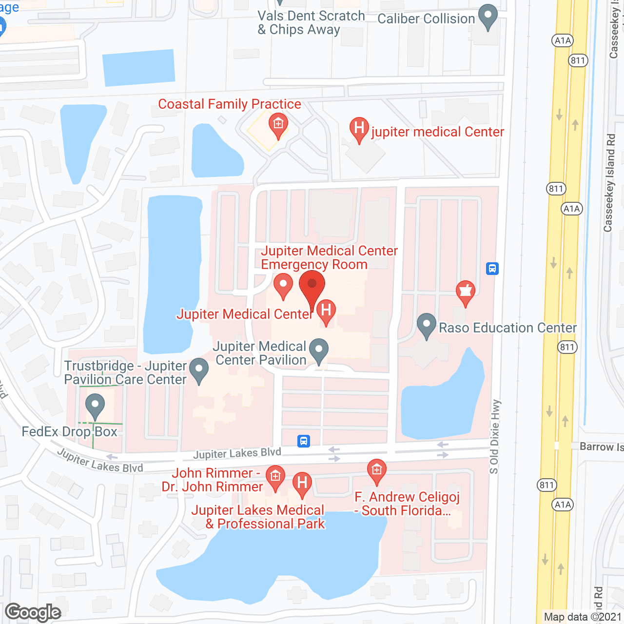 Jupiter Medical Ctr in google map