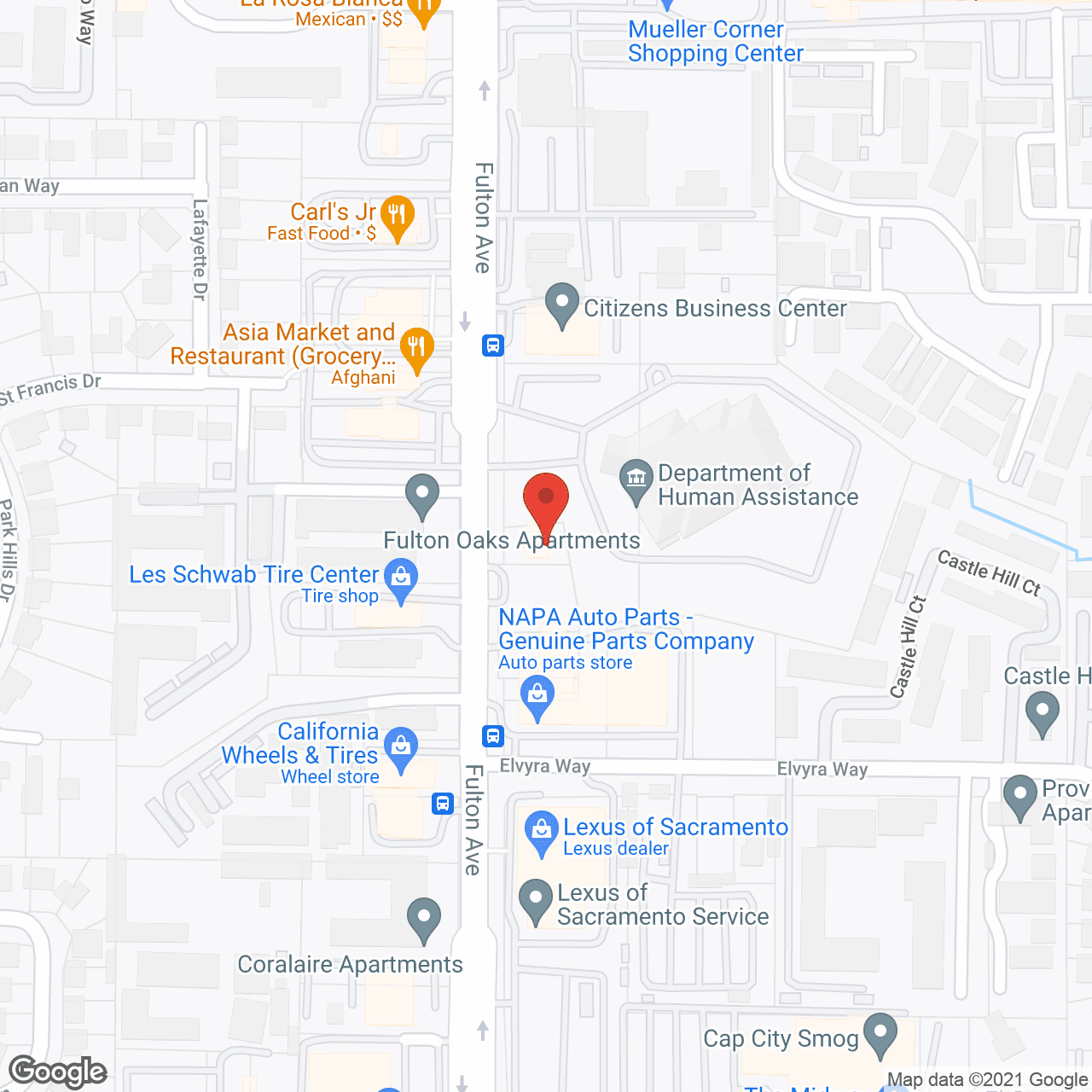 Brightstar Healthcare Sacramento in google map