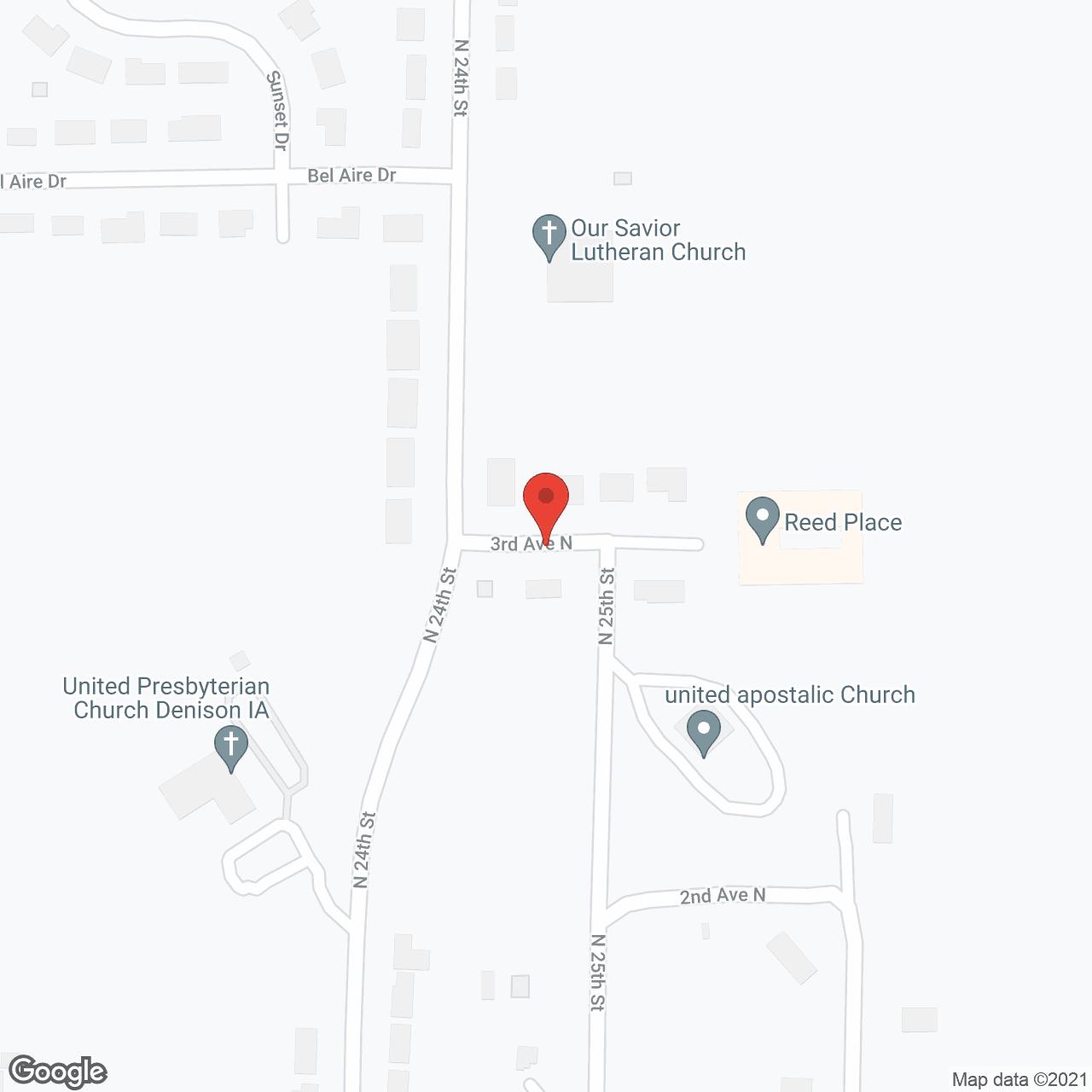 Homestead of Denison in google map