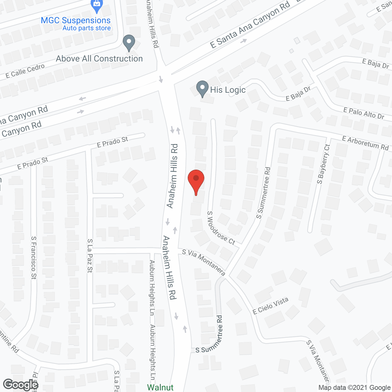 Anaheim Hills Home Care in google map