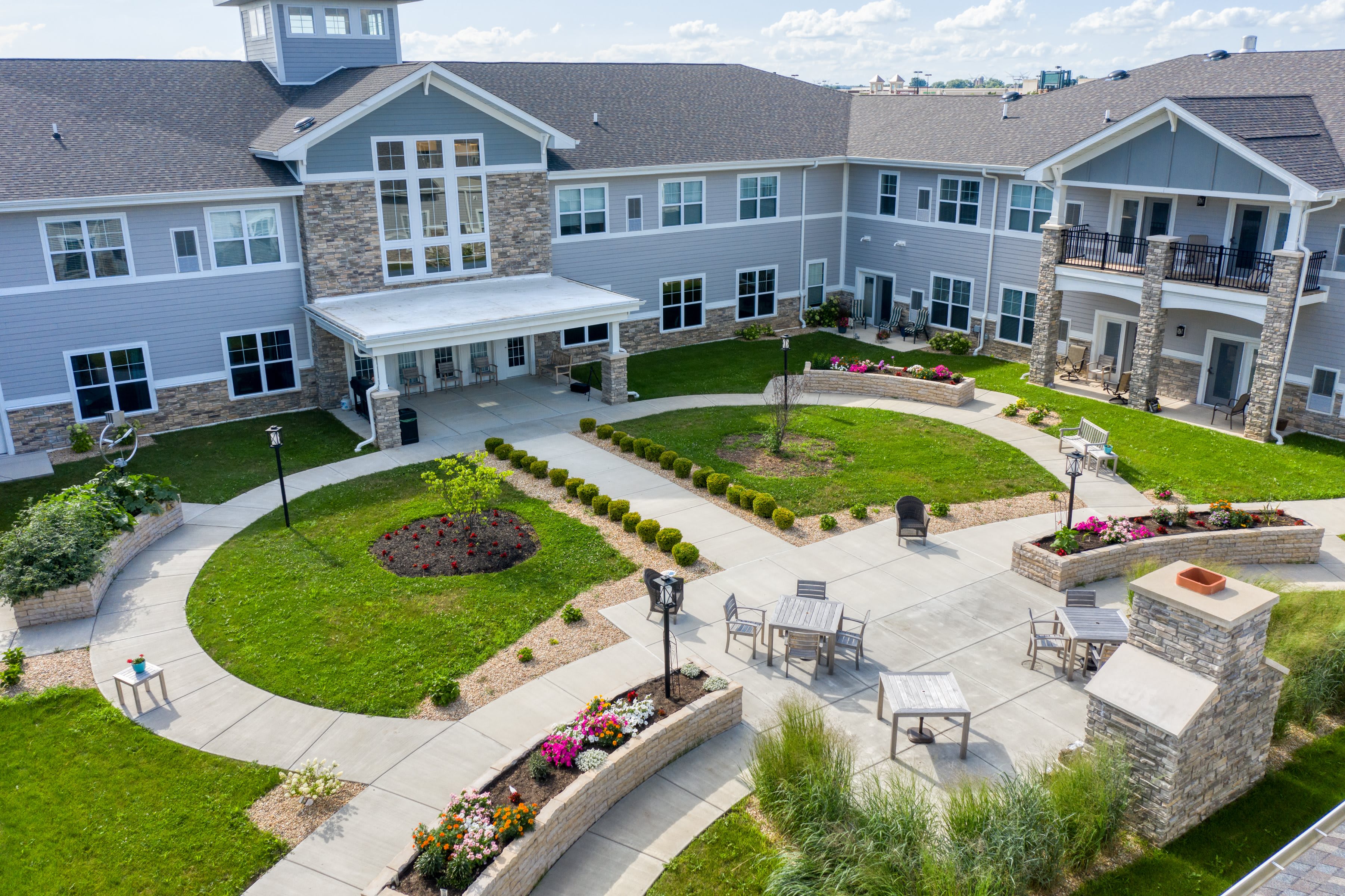 Cedarhurst of Dyer aerial view of community 