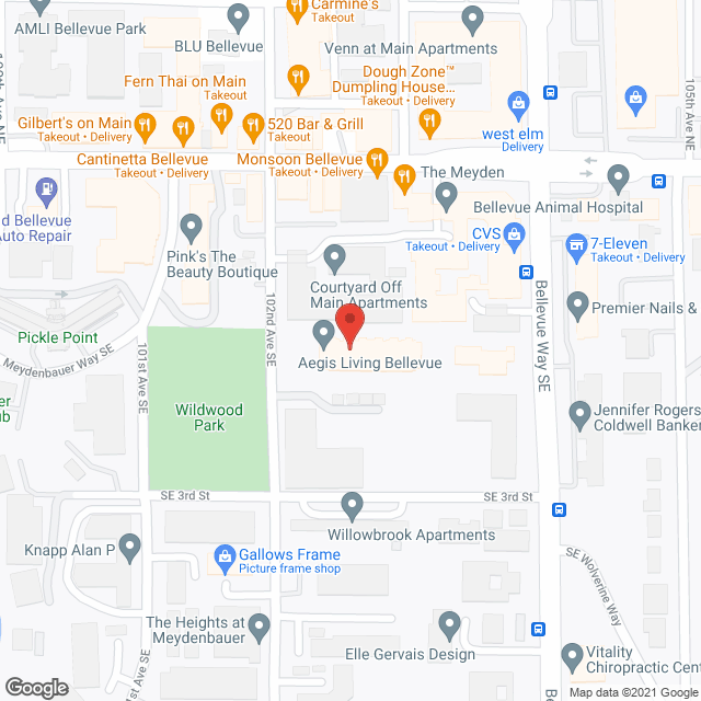Aegis Bellevue in google map