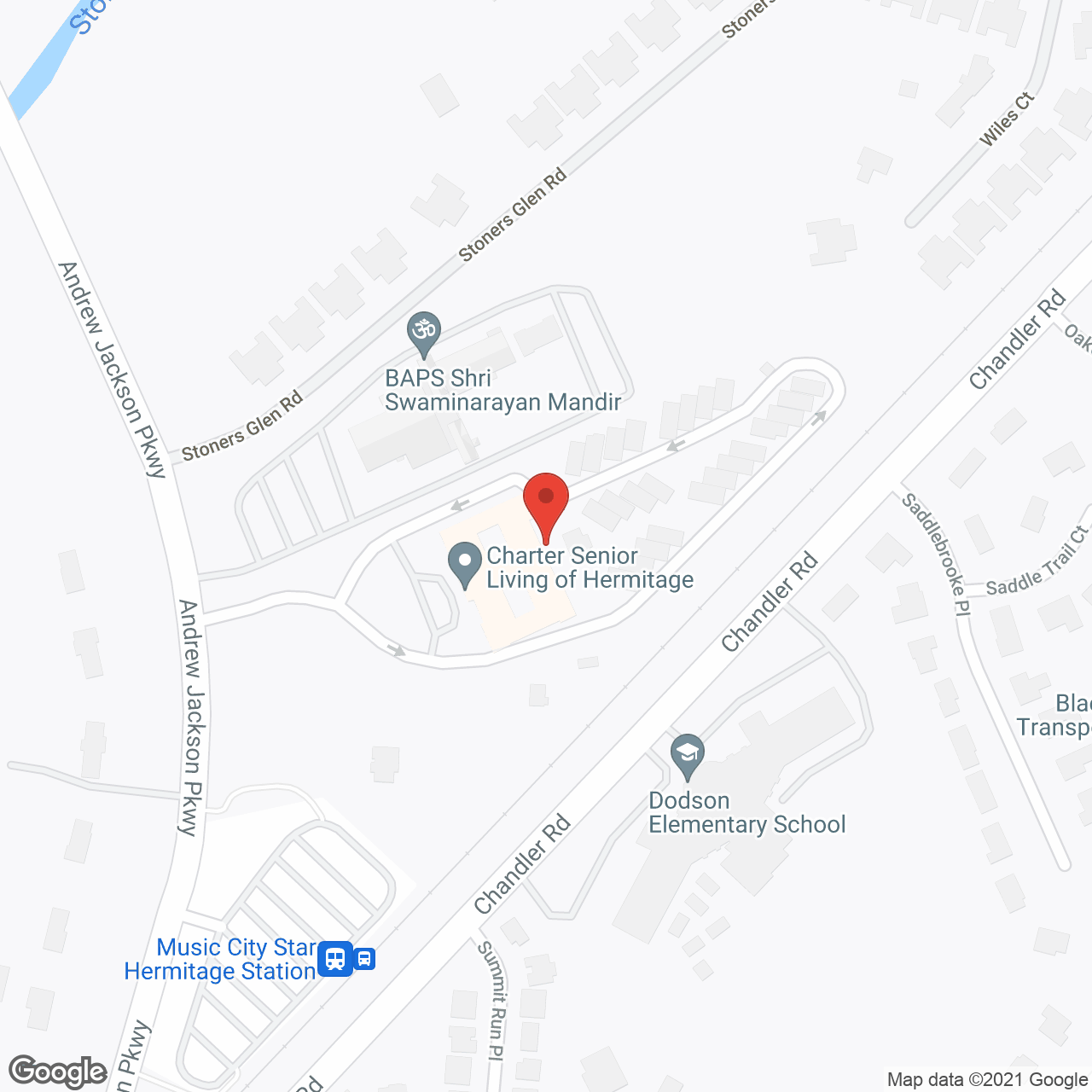 Charter Senior Living of Hermitage in google map