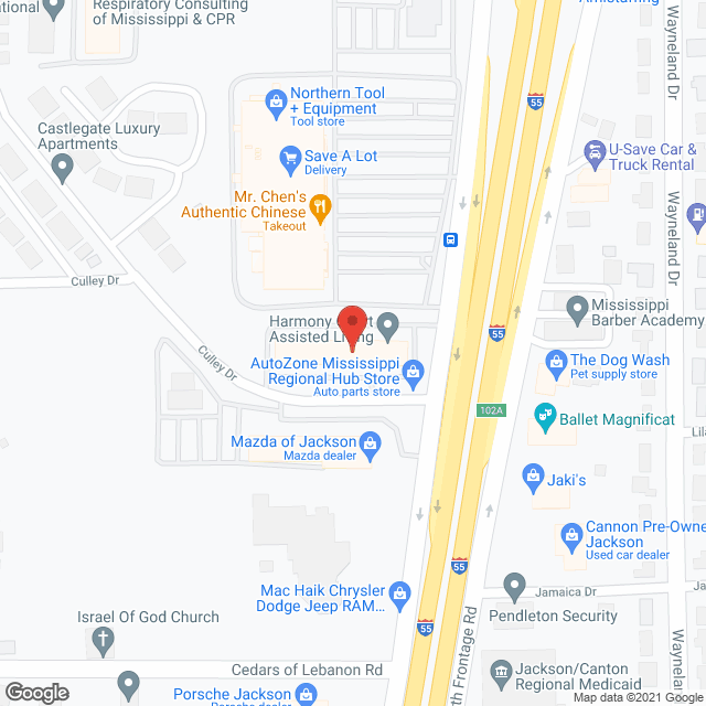 Harmony Court Assisted Living in google map