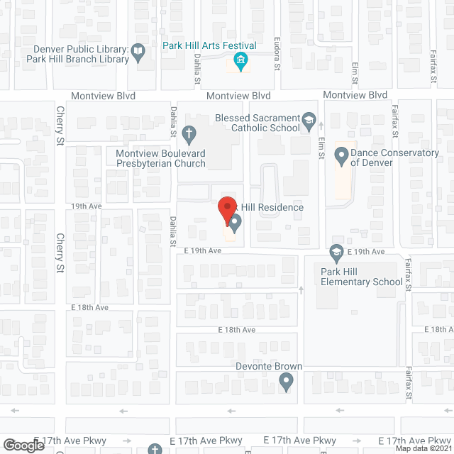 Park Hill Residence in google map