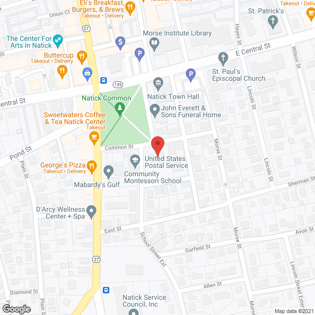 Natick Center Assoc in google map