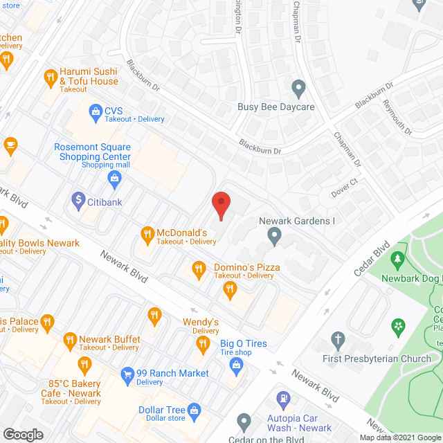 Newark Gardens in google map