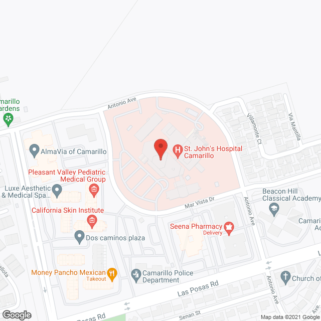 St John's Pleasant Valley Hosp in google map
