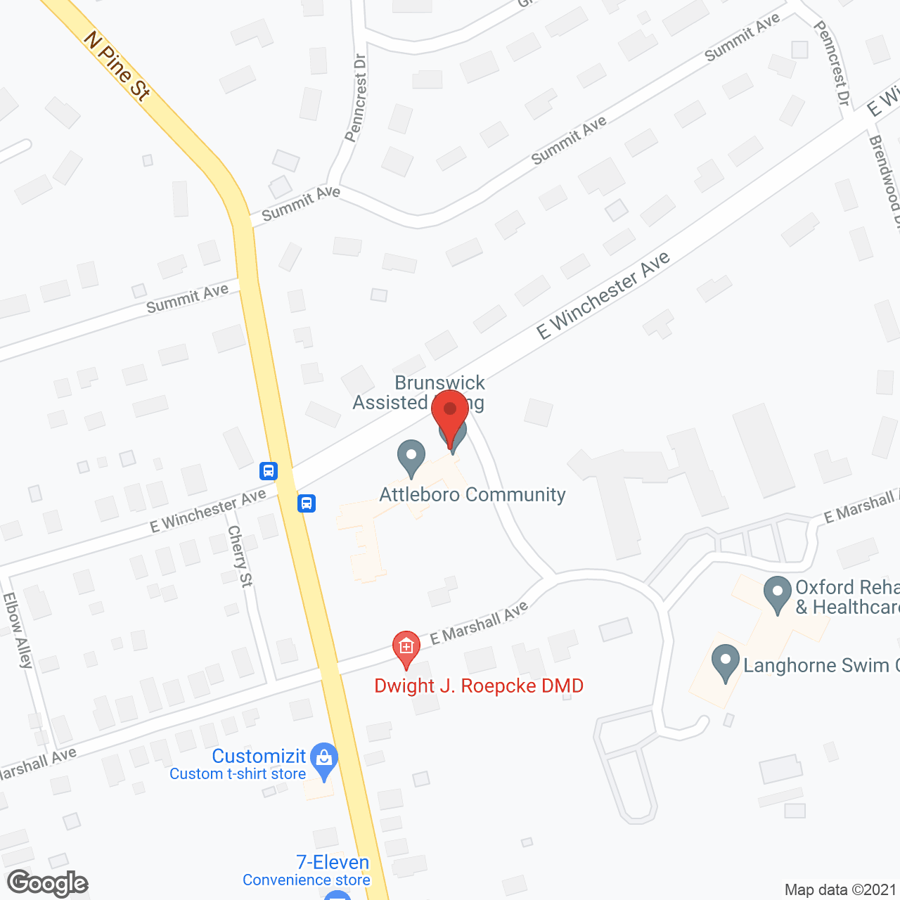Oxford Crossings in google map