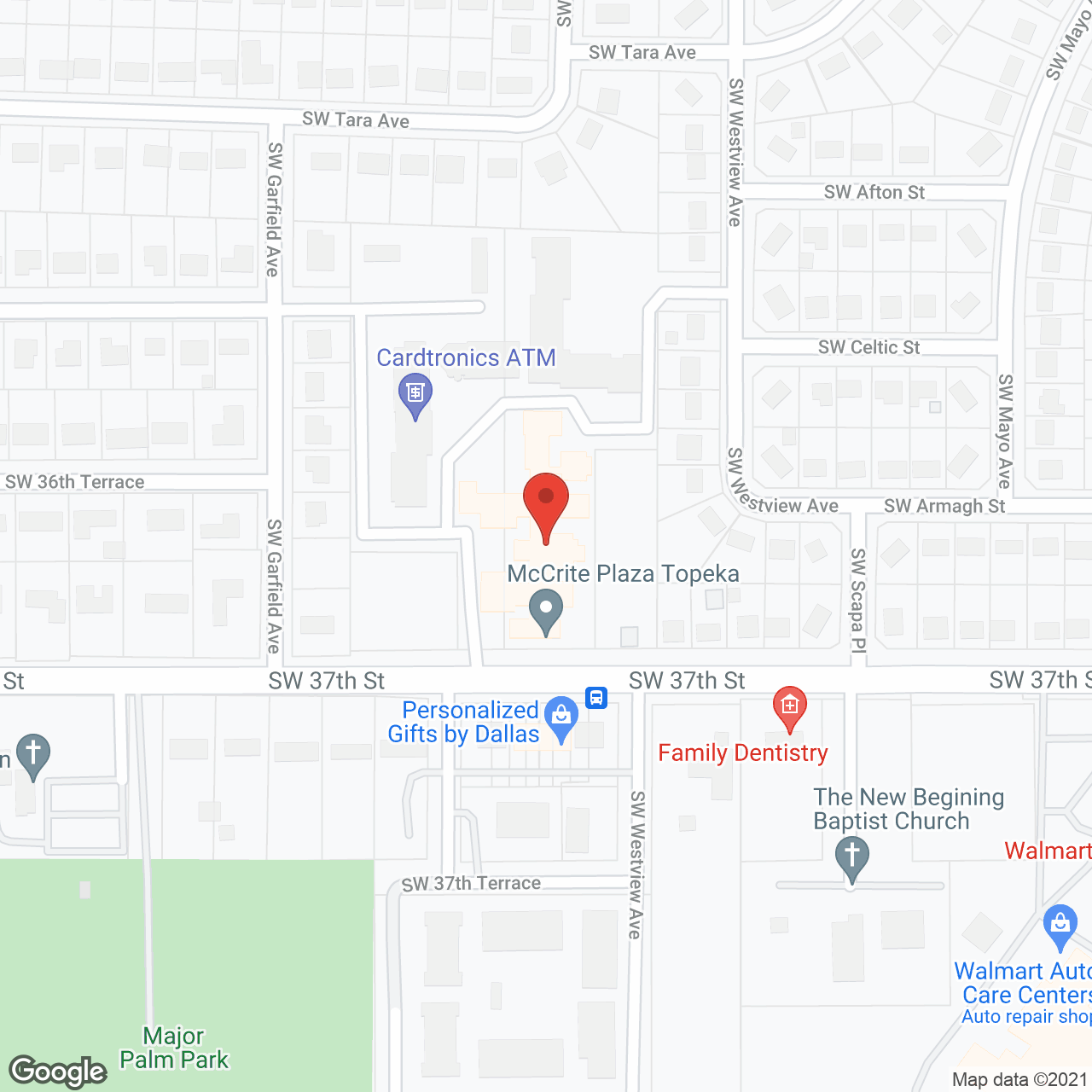 McCrite Plaza Topeka in google map
