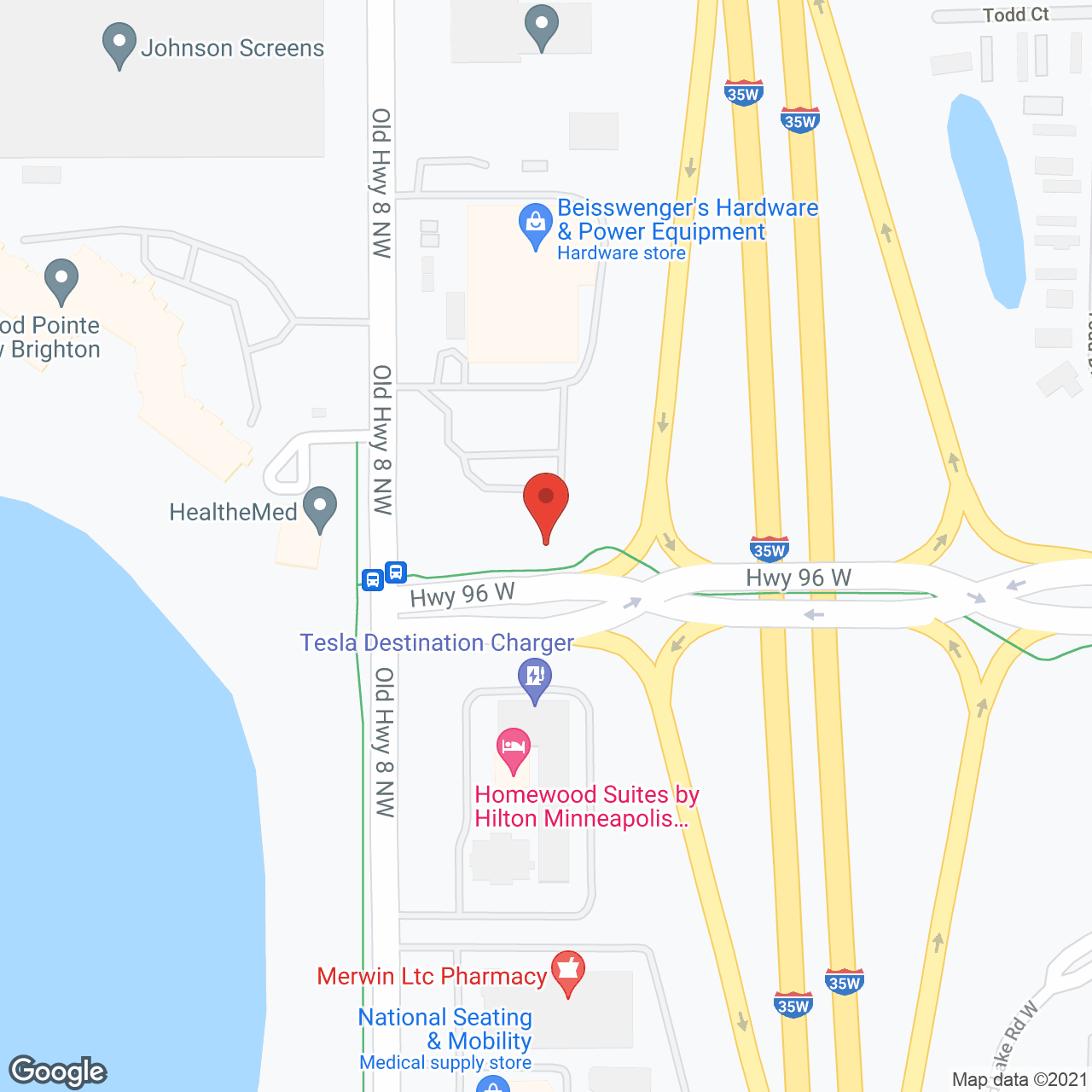 Brighton Pond Apartments in google map