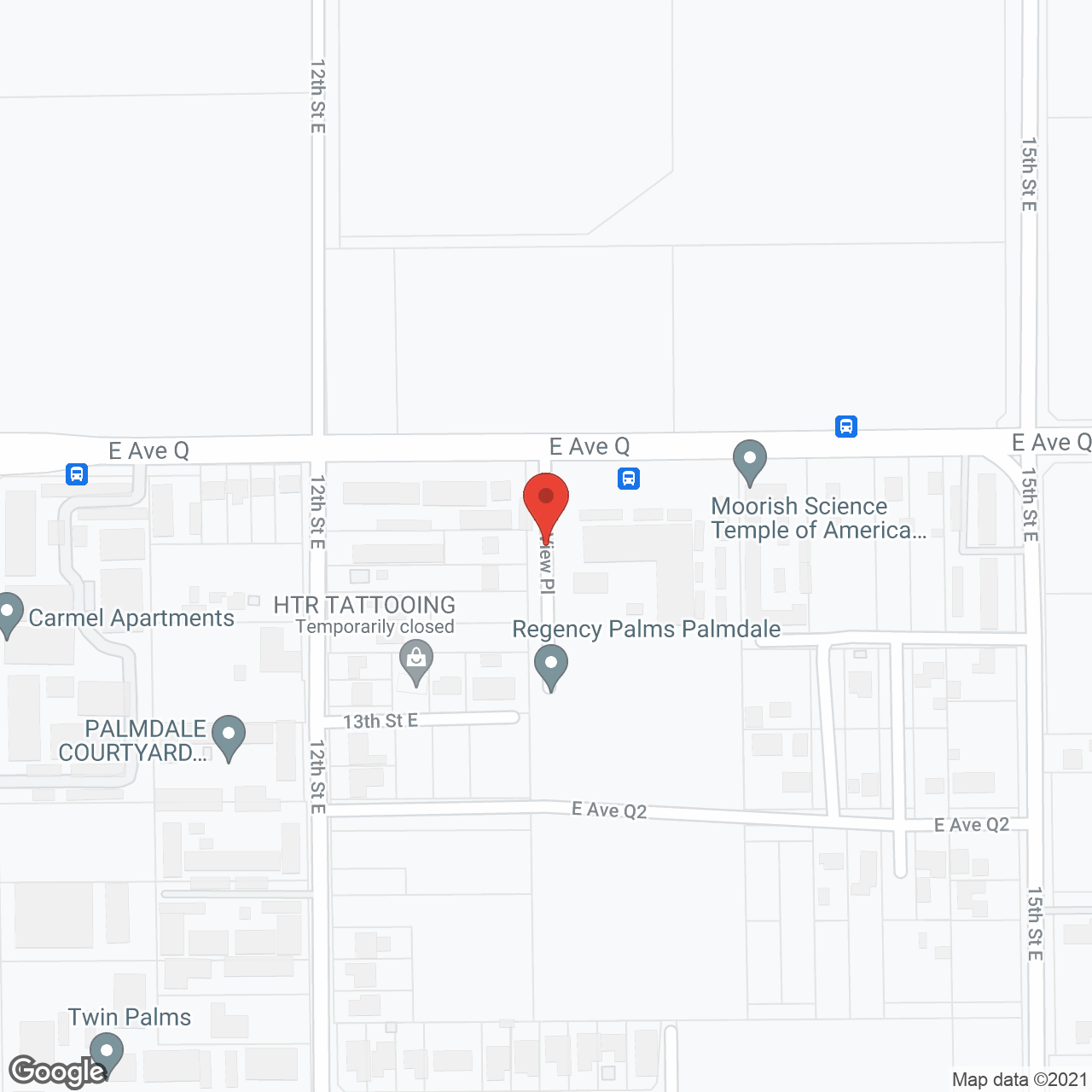 Regency Palms Senior Living Palmdale in google map